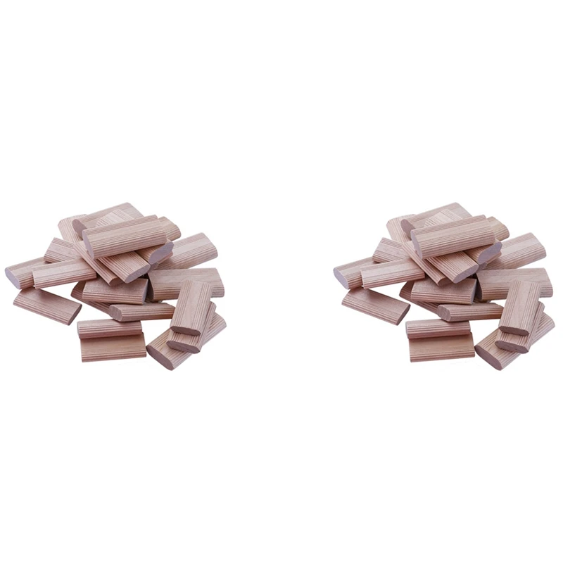 200 Pieces Of 10Mm Domino Wooden Dowel Connectors, Beech Wood Plugs, Woodworking Furniture Splicing Connectors