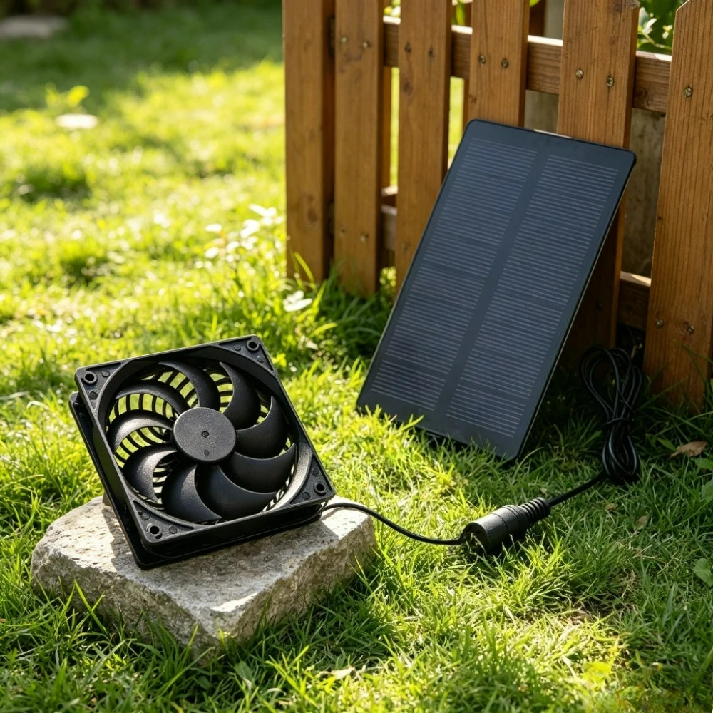Outdoor Power Vent - Солнечный водонепроницаемый вытяжной вентилятор 12 см