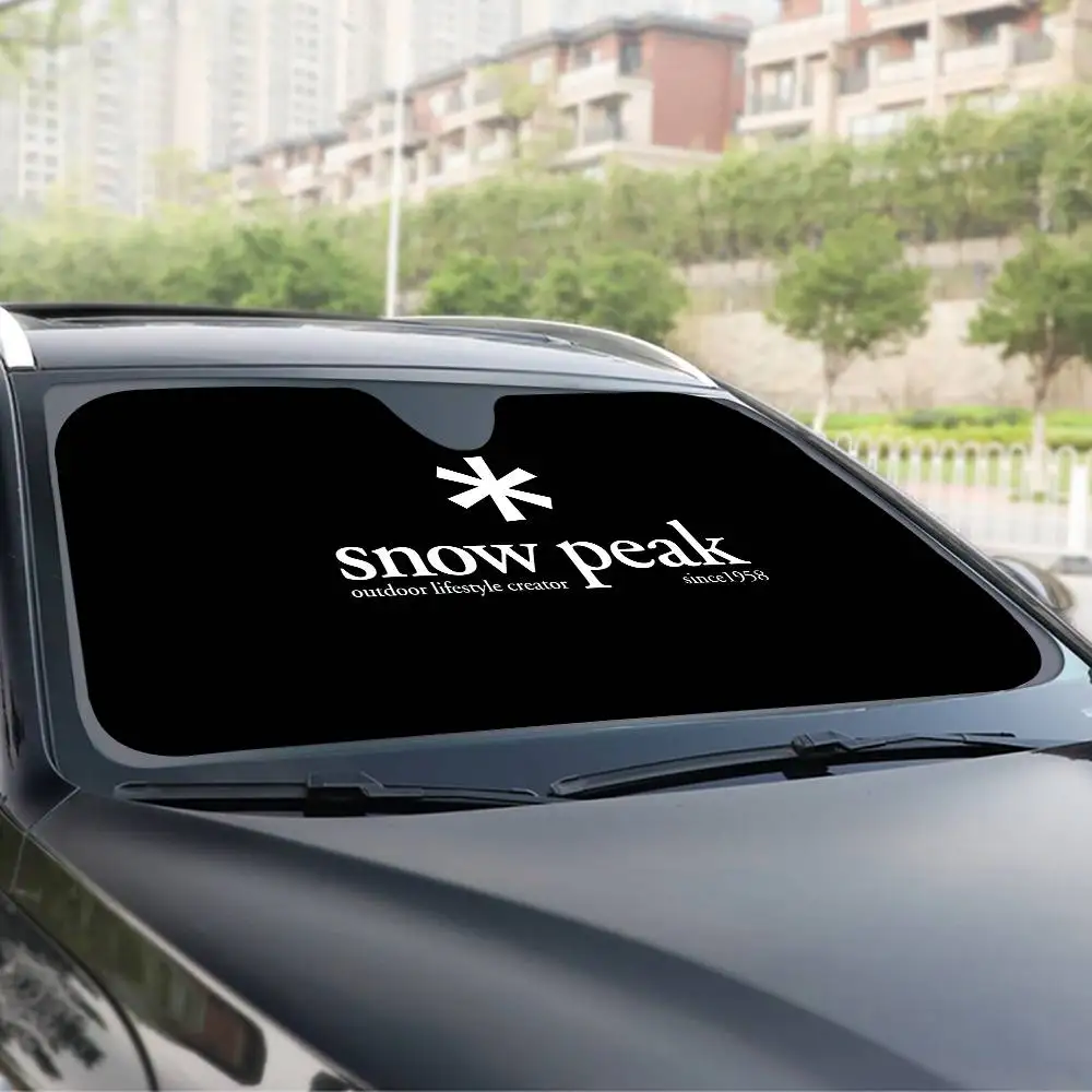 High-end outdoor S-Snow-P-Peak brands Car Window Sun Shade Windshield Anti-UV Protection Front Rear Windshield Block Cover Visor