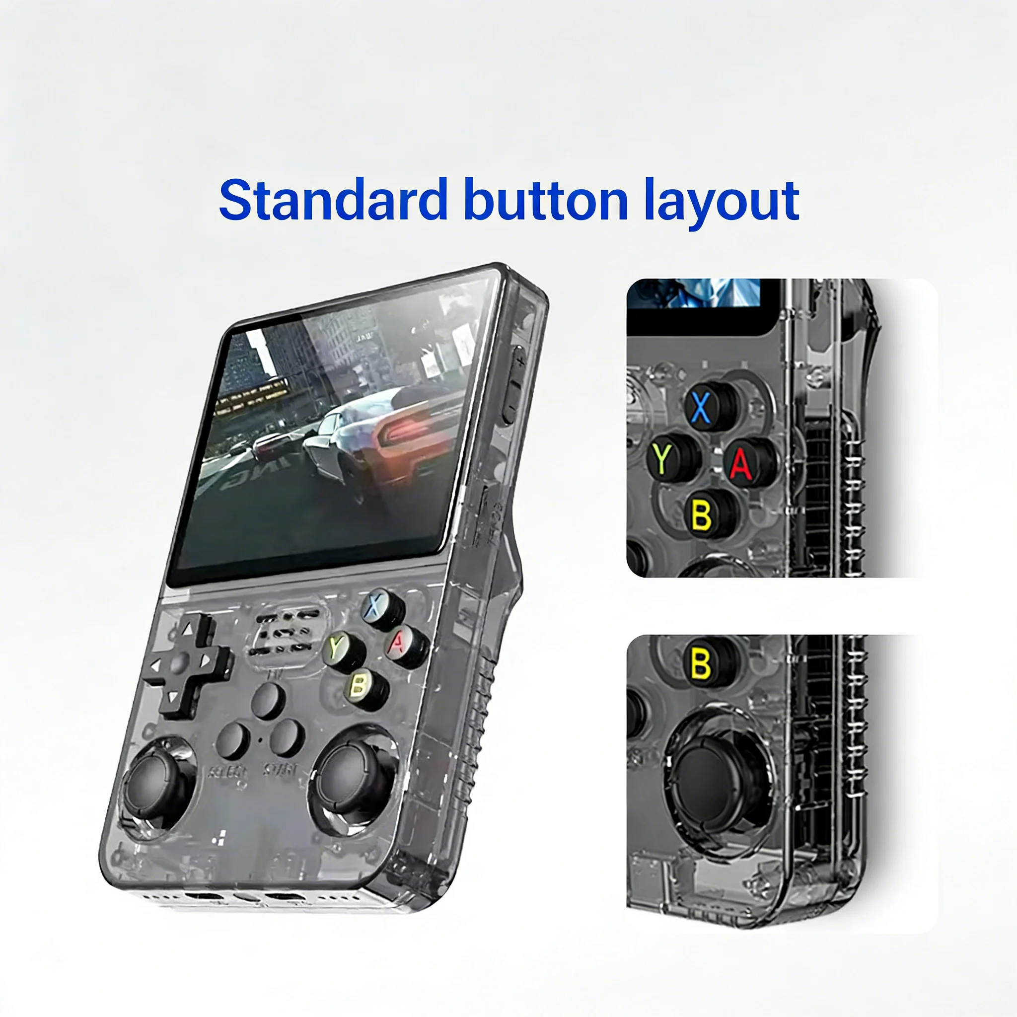 R36S Retro Handheld Game Console 3.5-Inch IPS Screen Mini Portable Media Player 128GB Built-in Games