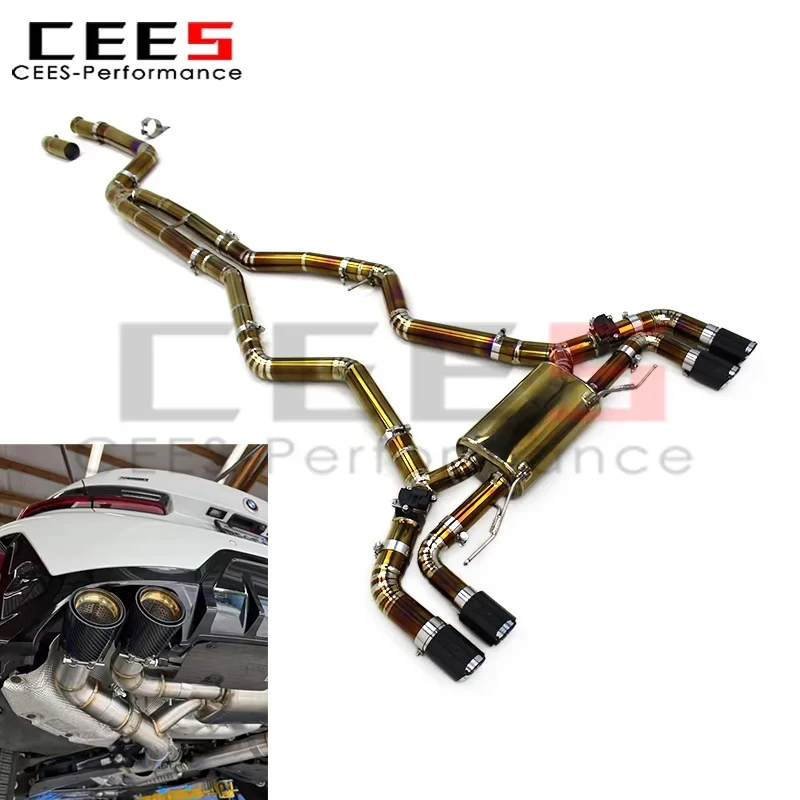

cees Catback Exhaust Valve Muffler with MP Tips for 2019-2023 BMW M340 M340i G20 3.0T Upgrade Performance Exhaust Pipe System