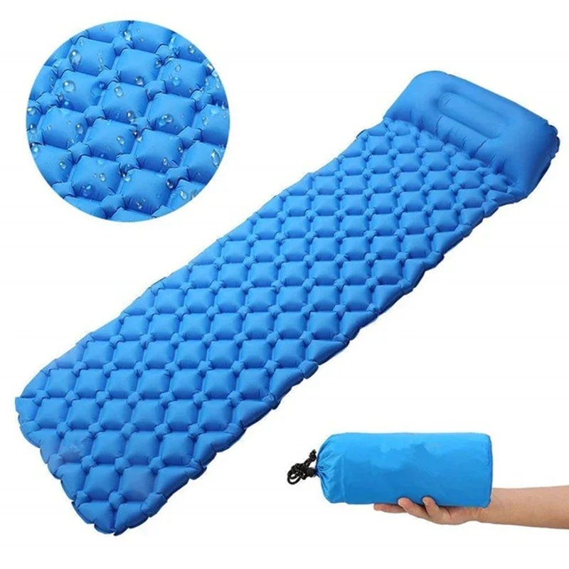 

Inflatable Sleeping Mattress with Pillow, Camping Mat, Picnic Cushion, Folding Sleeping Pad