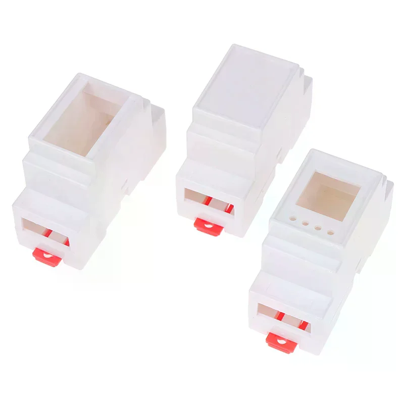 1PC DIN Rail PLC Junction Box Plastic Electronics Box Project Case 4Colors 88x37x59mm 35-Rail Mounting Instrument Housing view 2