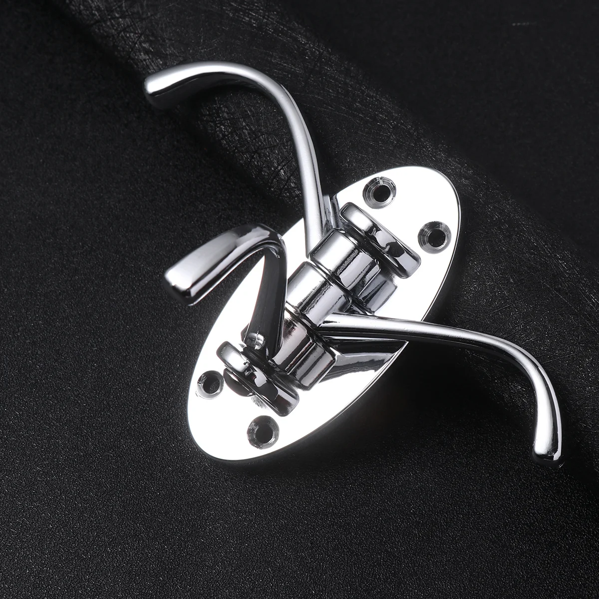 

2pcs Wall Mounted Coat Hook Foldable Swing Arm Zinc Alloy Clothes Holder For Bedroom Bathroom Closet Hat Towel Robe Hanger