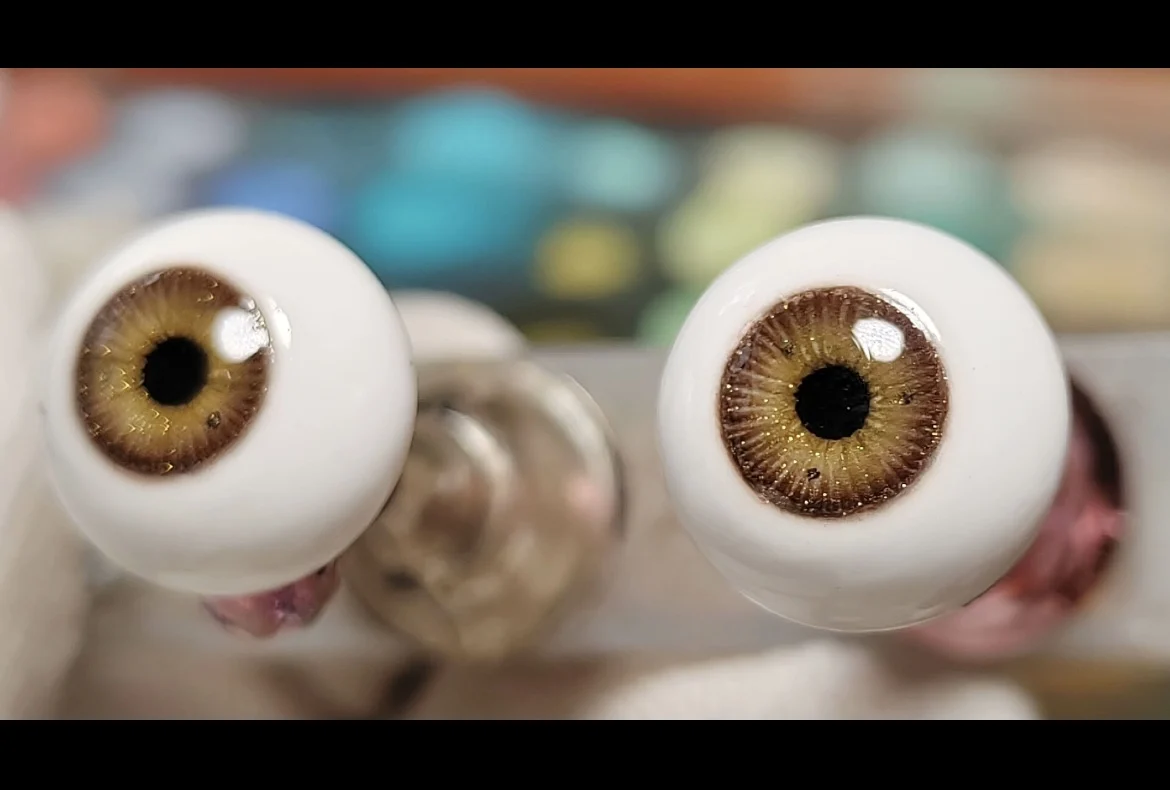 عيون دمى MDD MSD مصنوعة يدويًا بتصميم “قهوة بعد الظهر” مقاس 1/4 و1/6 لدمى BJD، عيون آمنة، زوج واحد، شحن مجاني