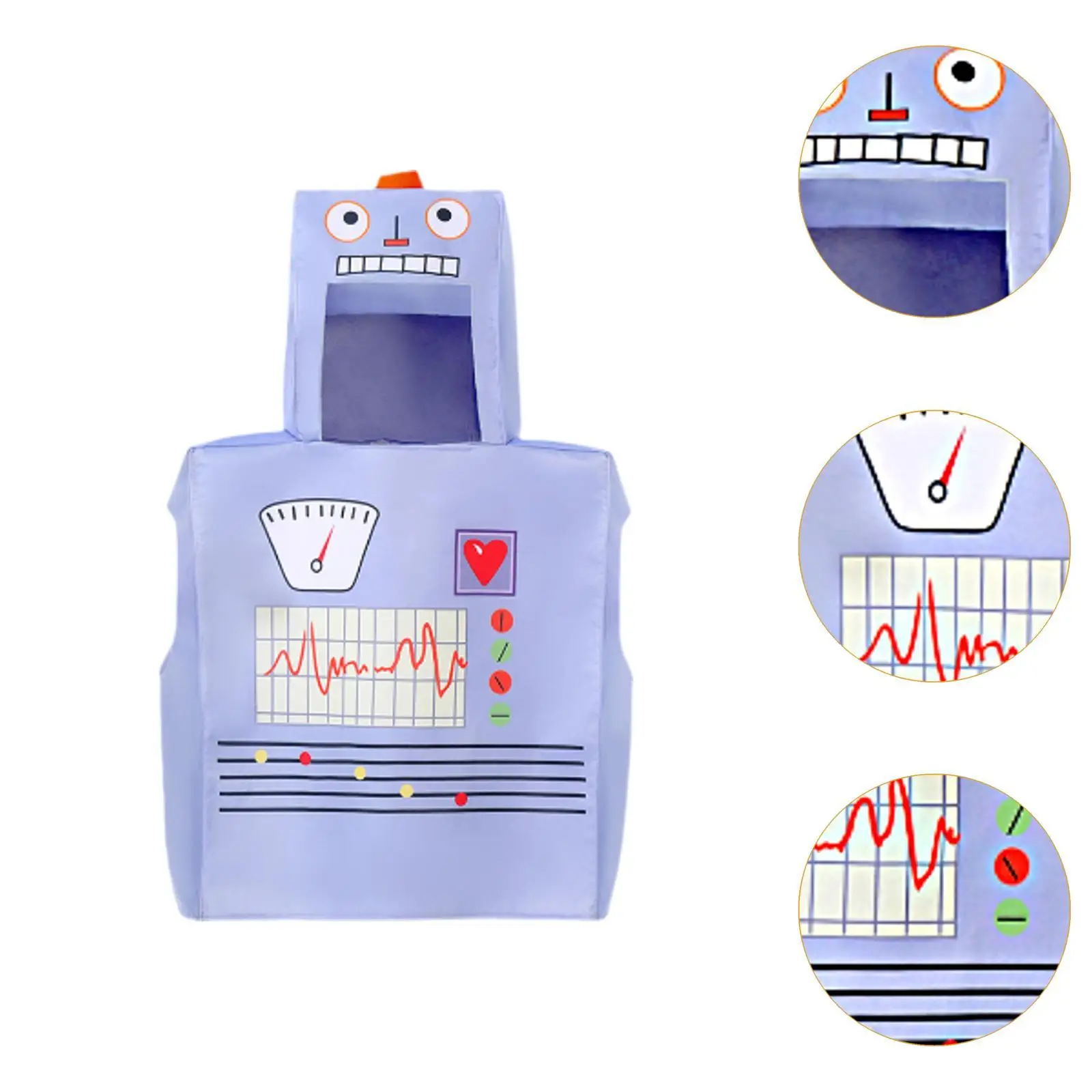 Roboter-Buch-Kostüm für Jungen und Mädchen, niedlicher Kinder-Weihnachtsoverall für Partyzubehör, Bühnenaufführung, Feiertage, Maskerade-Requisite