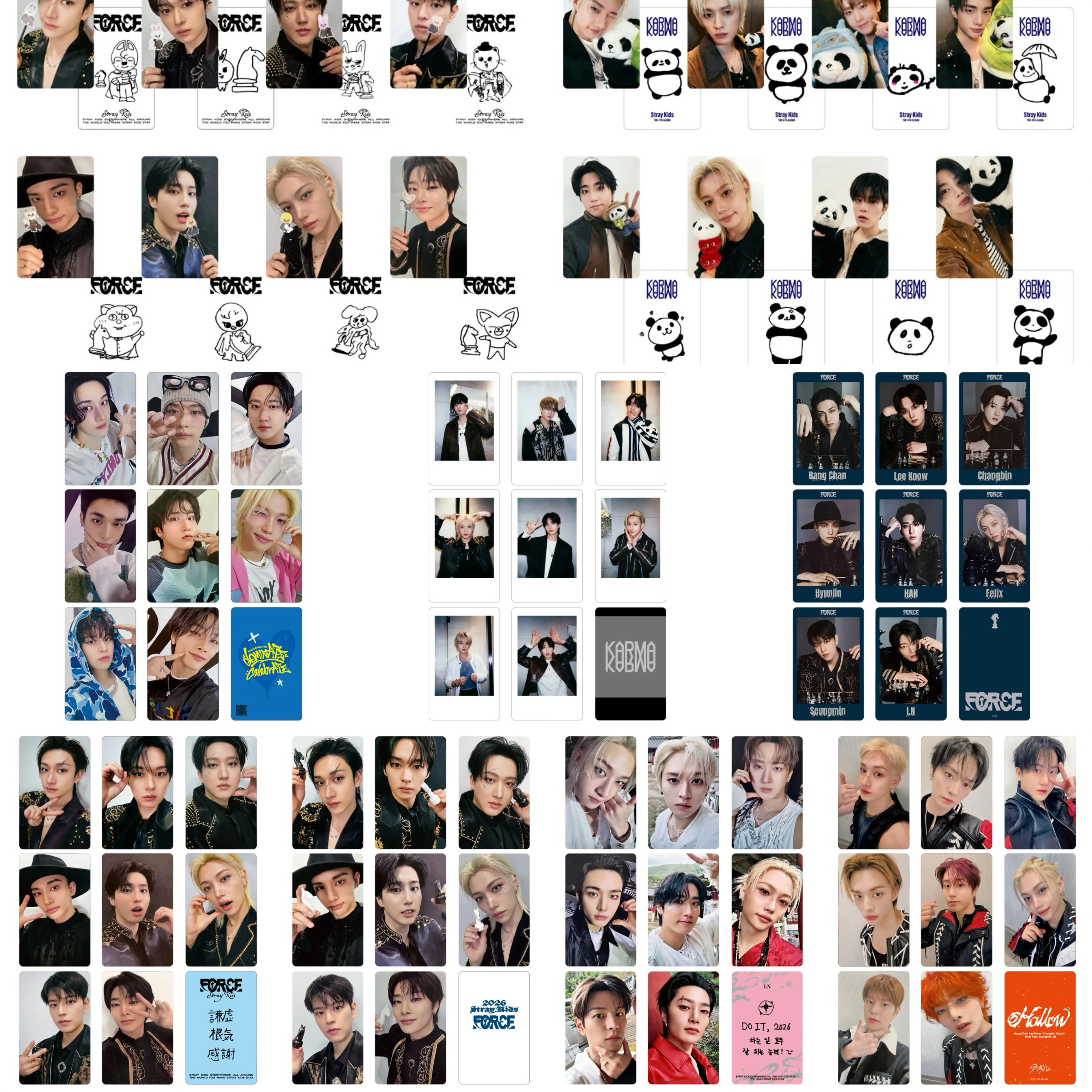 

KPOP Stray Kids LOMO Card SKZOO 2026 Japanese Calendar Small Card Shanghai Signature Card World Tour Full Cap Card