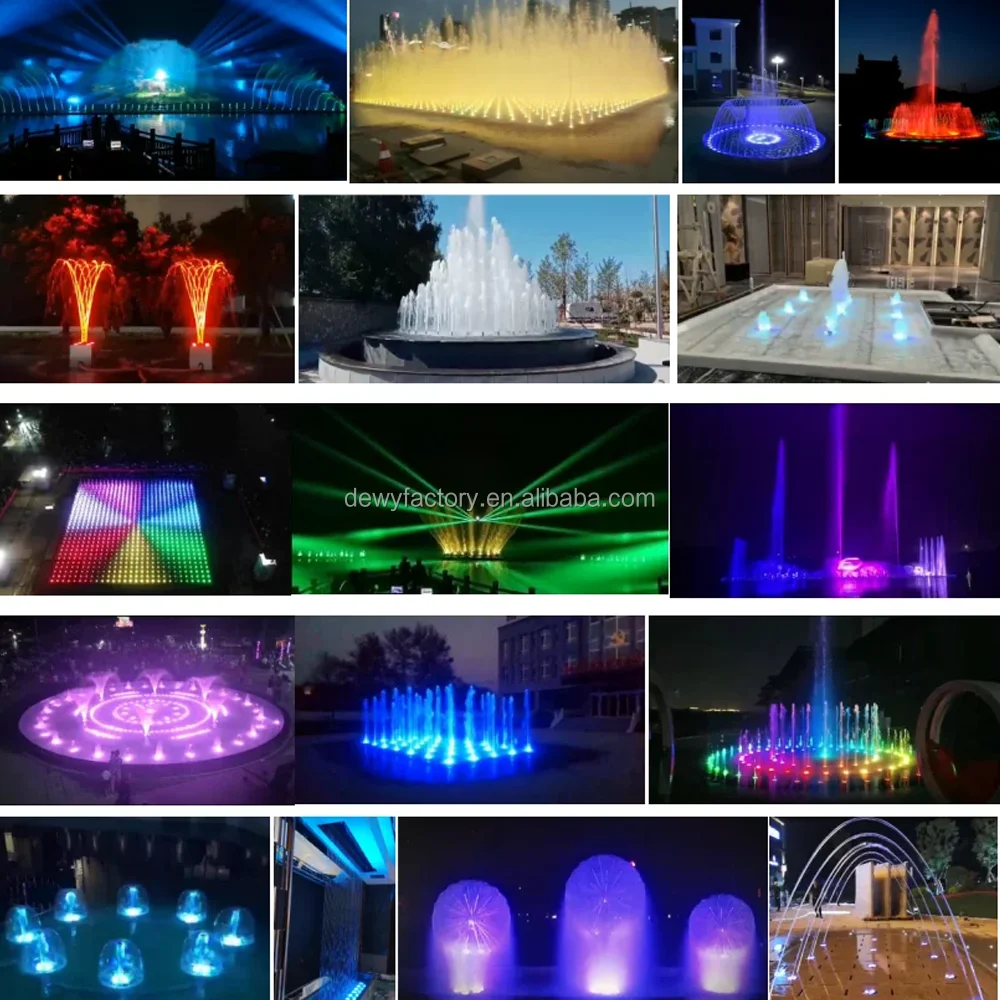 Small  Led Light  Customization Solenoid  Musical Water Show Pump Dancing Fountain for Outdoor,Pond, Home