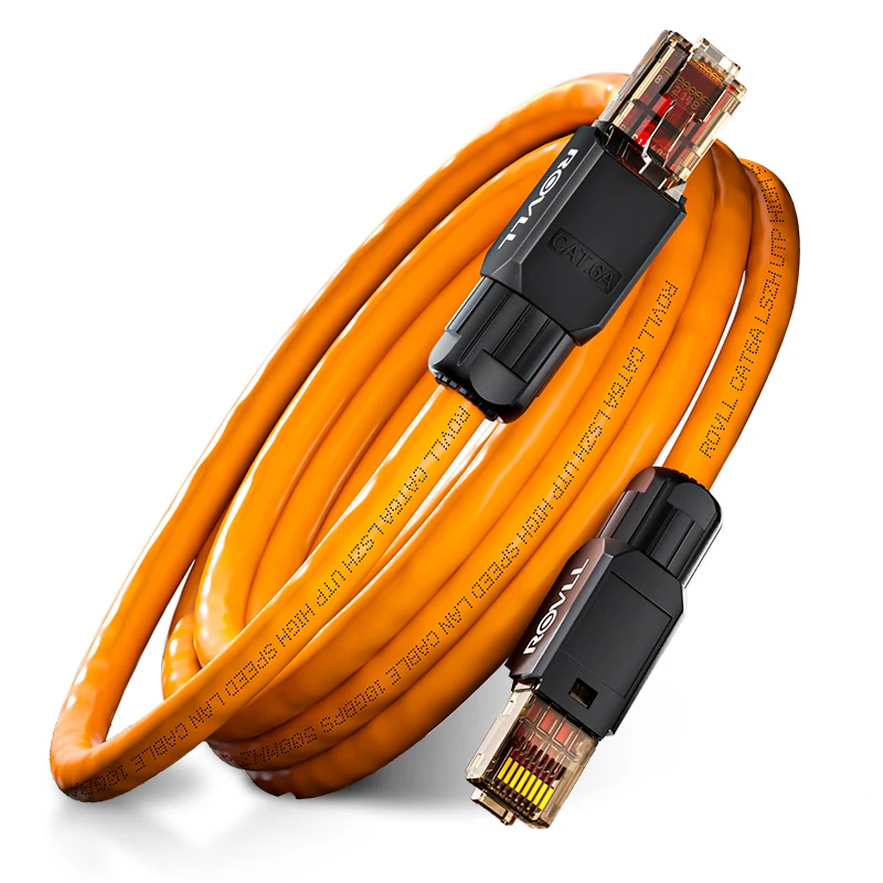ROVLL Cat6A Ethernet Cable RJ45 UTP 10Gbps 500MHz LAN Network Patch Cord for Router PC Modem Gaming Home Office Network