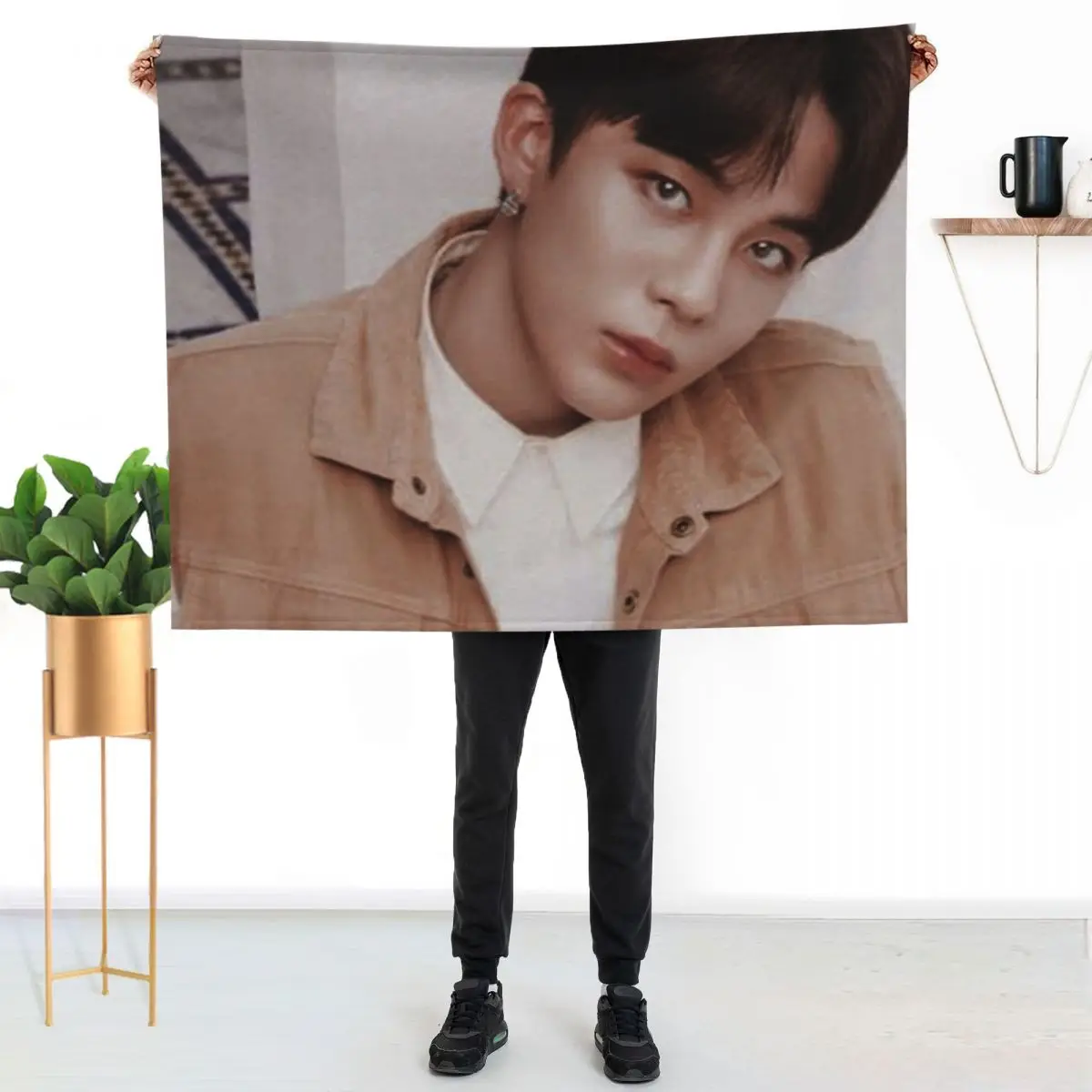 choi jongho (treasure) Throw Blanket Cozy Napping Blanket Gift for Mom Dad