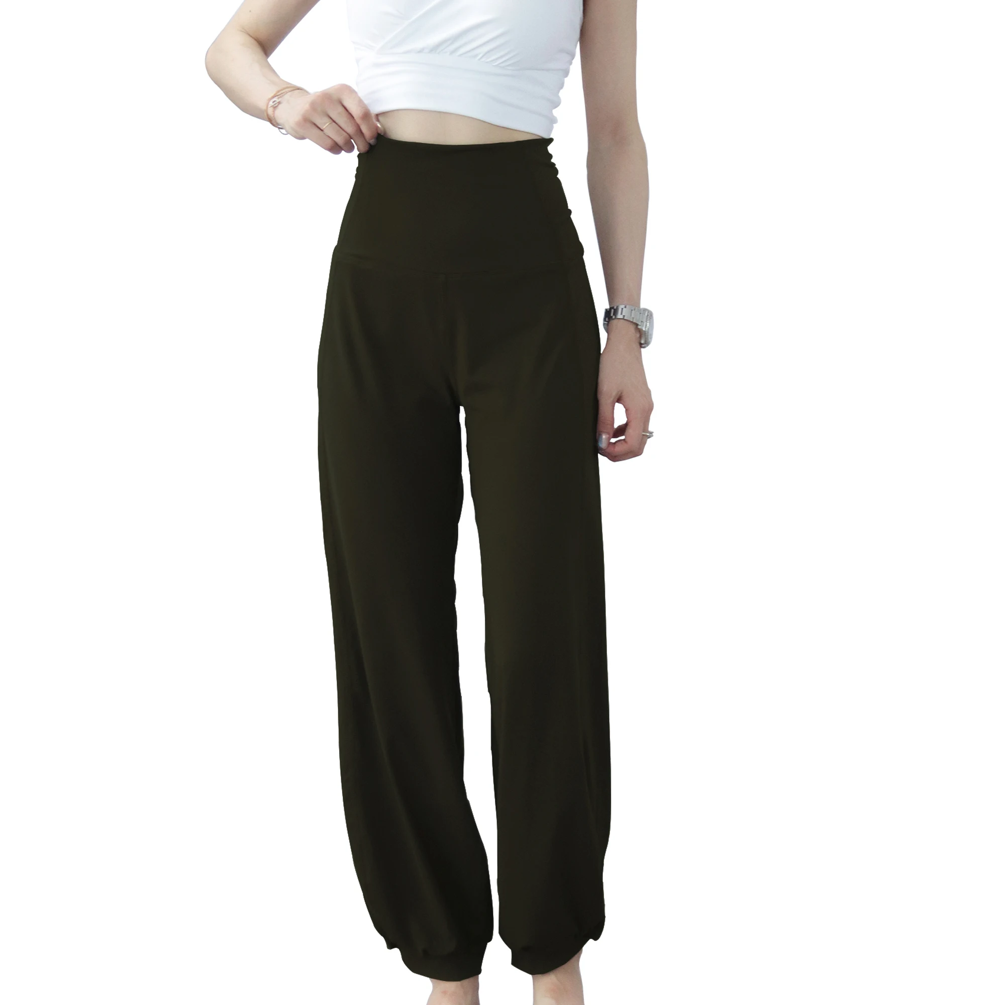Lady's Yoga Pants Suitable for Exercise Fitness Lightweight and Breathable Women's Knickerbockers Loose and Comfortable