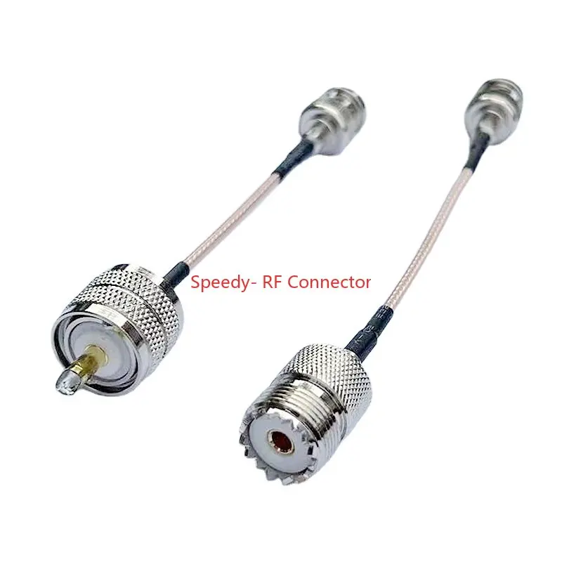 

RG316 Cable PL259 SO239 UHF To BNC Male Female Connector Crimp for RG-316 Pigtail Jumper Extension Low Loss 50Ohm Copper Brass