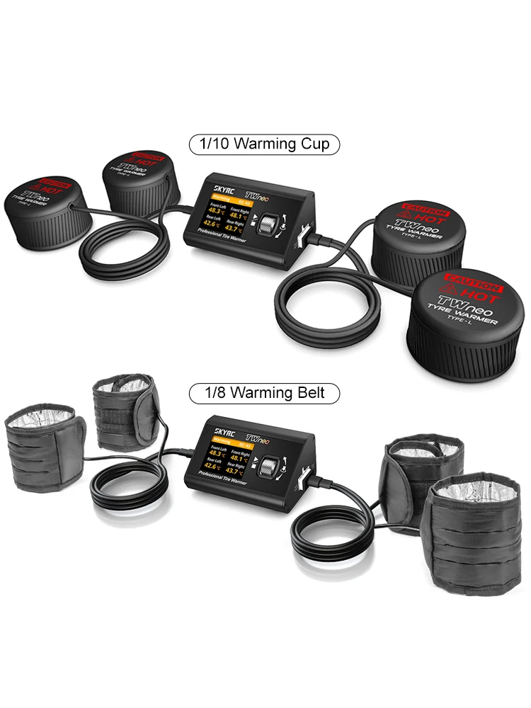 SkyRC TWneo RC bandenwarmer verwarming 20–80 ℃    APP-bediening voor 1/8 & 1/10 RC autobanden - afbeelding 2