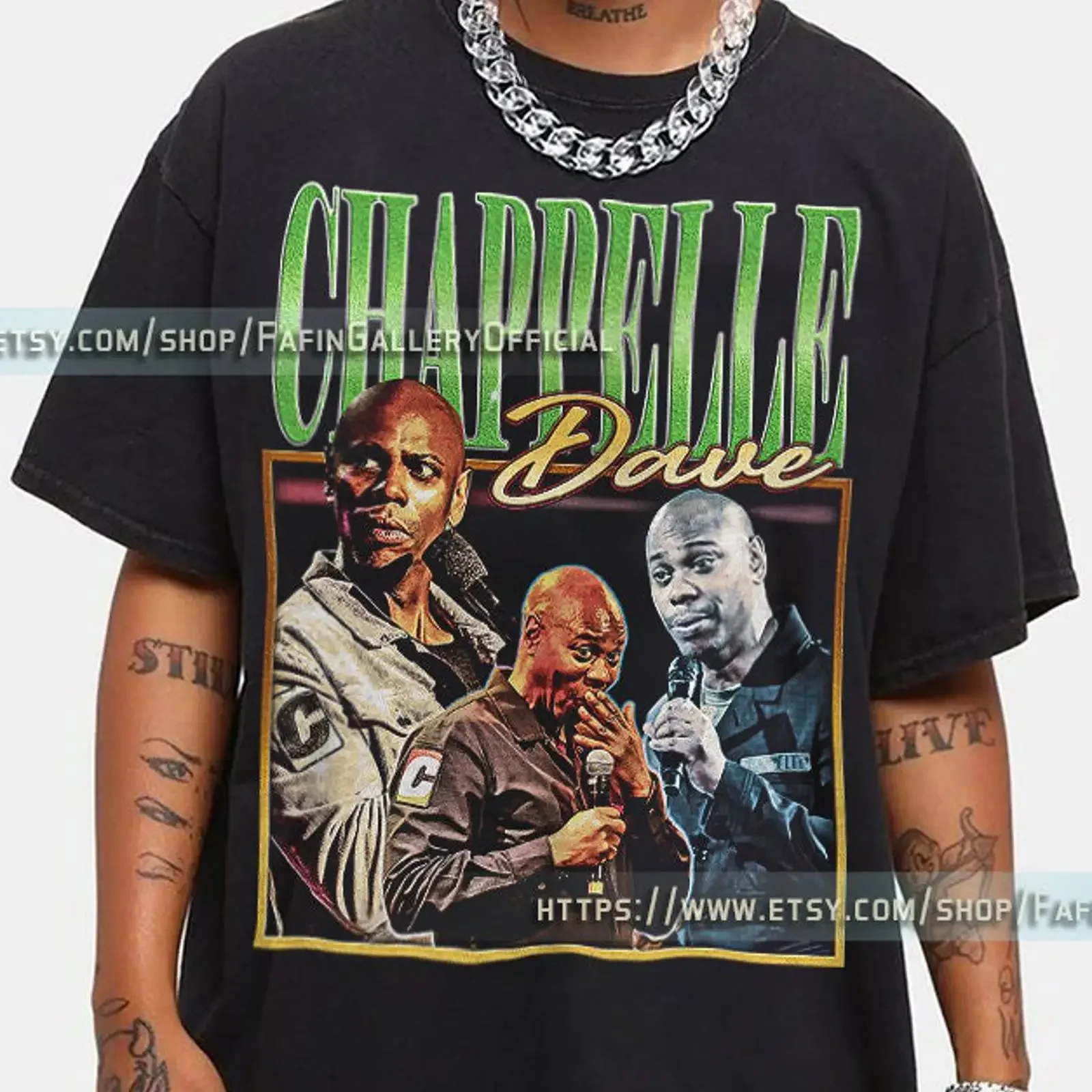 Retro Dave Chappelle Homage T Shirt Funny Comedian Tour Casual  vintage Washed designer clothes Slightly Stylish Versatile