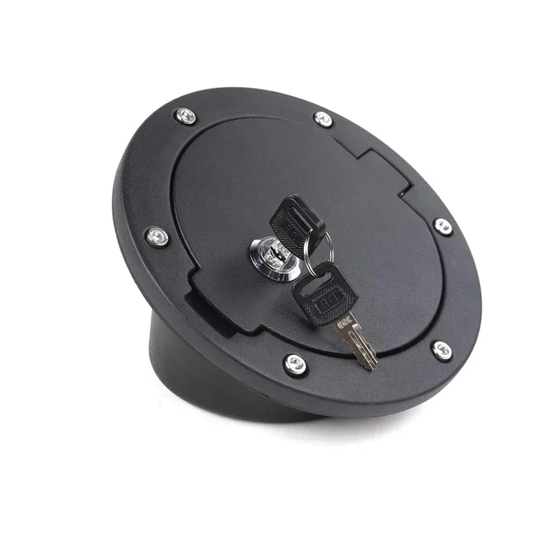 Car Locking Fuel Filler Door Locking Gas Tank Cap Cover for Jeep Wrangler Accessories 2007-2018 JK Unlimited Rubicon Sahara