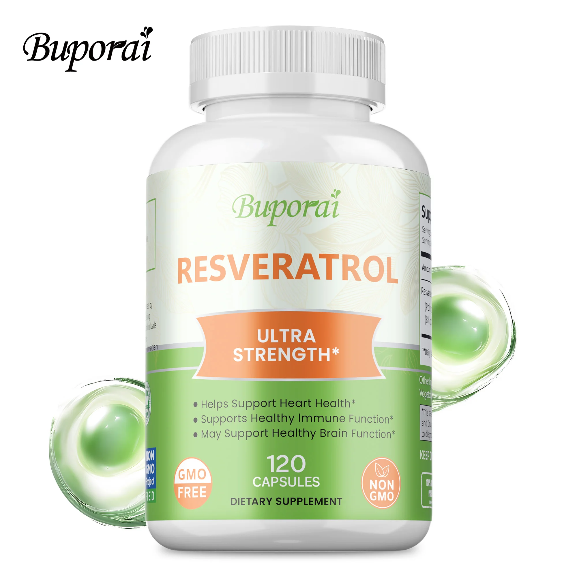 

Resveratrol Extract - Promotes Heart & Cardiovascular Health, Increase Cellular Energy,Antioxidants, Smooth Skin, Boost Immunity