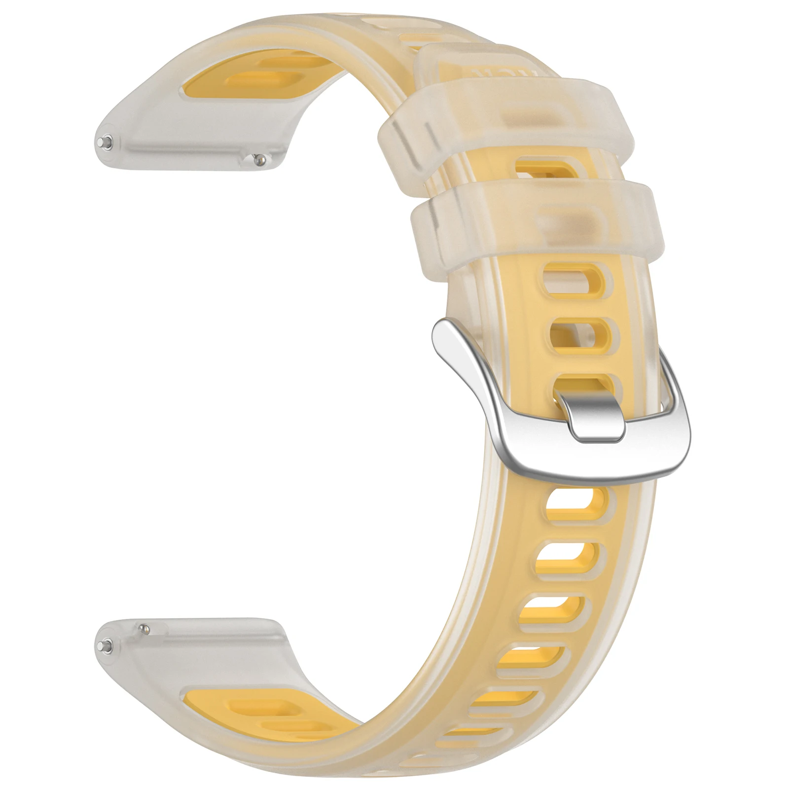 20 مللي متر حزام رياضي بلون هلامي لـ Garmin Forerunner 165 / 245 / 158 / 55 / 645 شريط سيليكون شفاف للموسيقى
