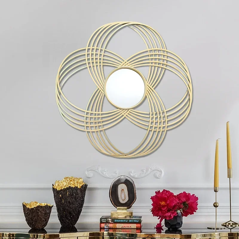 Nordic living room creative bust mirror wall-mounted mirror vanity  luxury round bathroom mirror cross-border