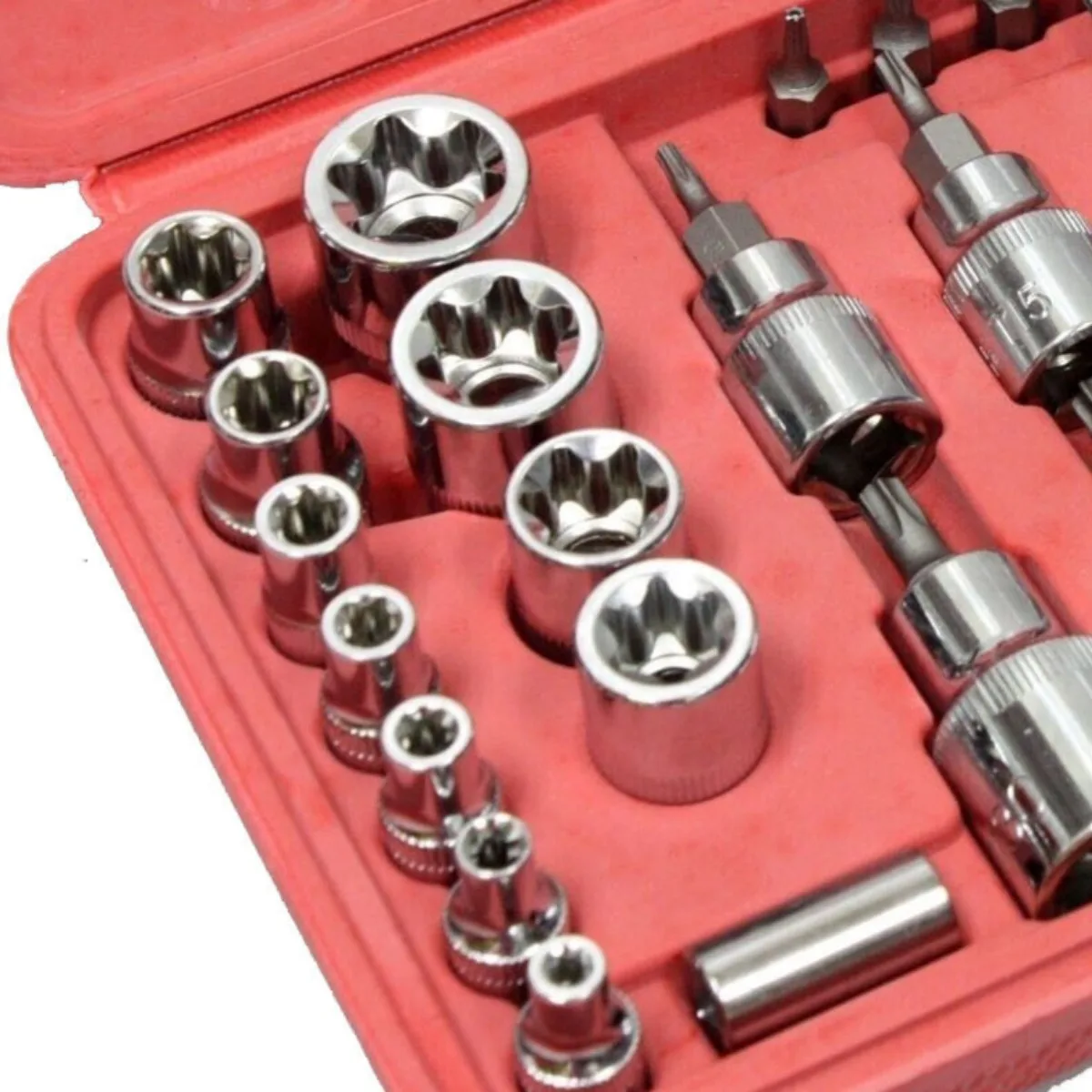 Kit de broca à prova de violação Star Torx Sleeve - Kit de 30 peças de 1/4 polegadas 3/8 polegadas 1/2 polegadas