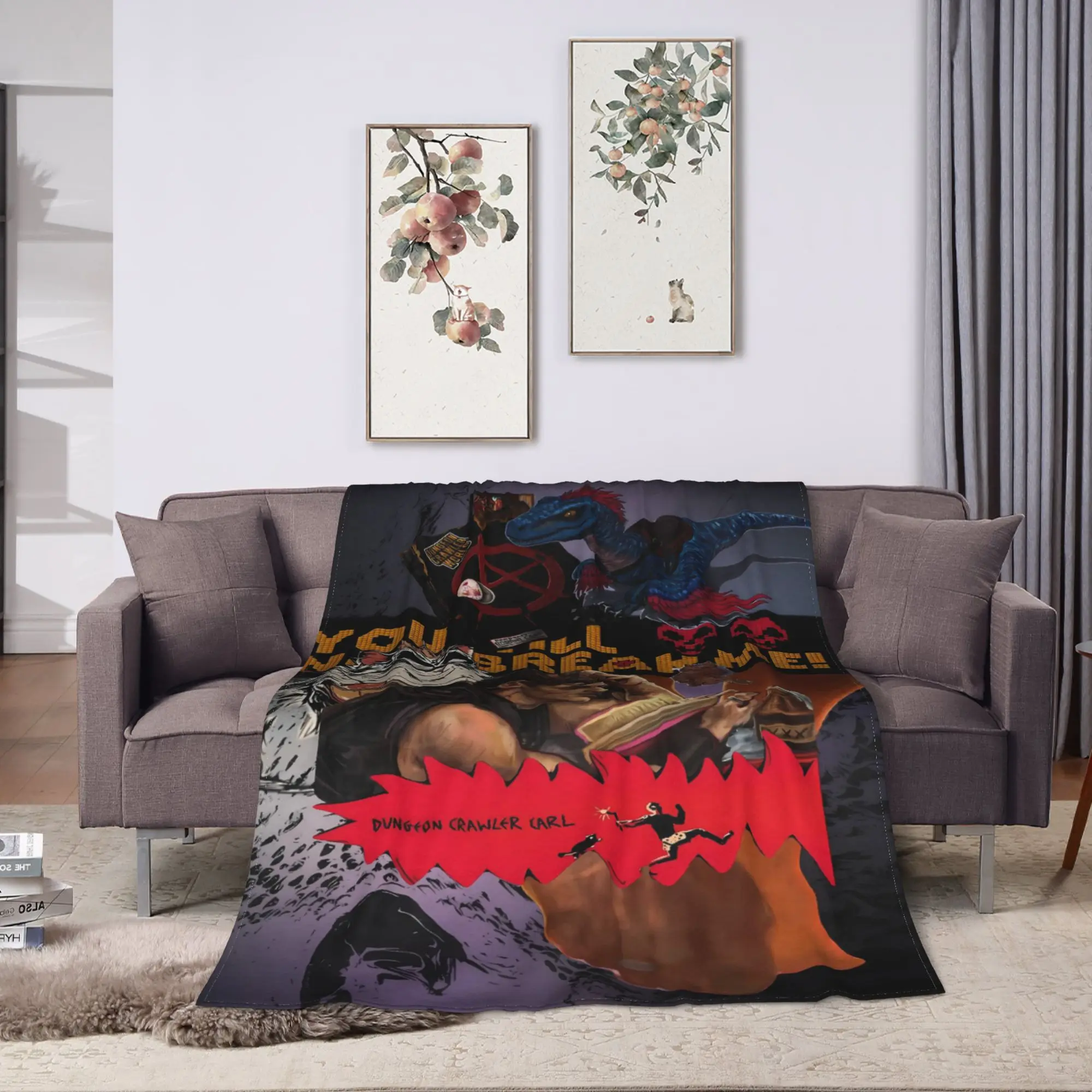 Dungeon Crawler Carls Blanket  Picnic Flannel Bedding Throws For Bedroom Warm Soft Customized Quality Bedspread Gift