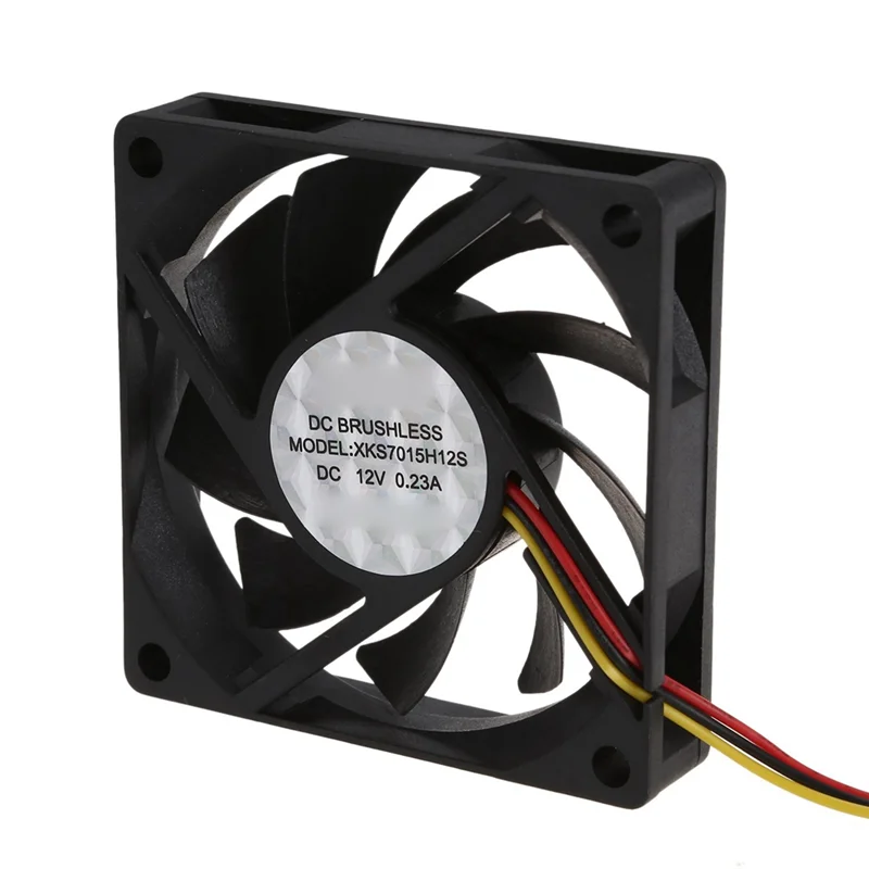 Suitable 4X Internal 12V 3 Pin CPU Fan Cooler Fan For PC 70X70x15mm