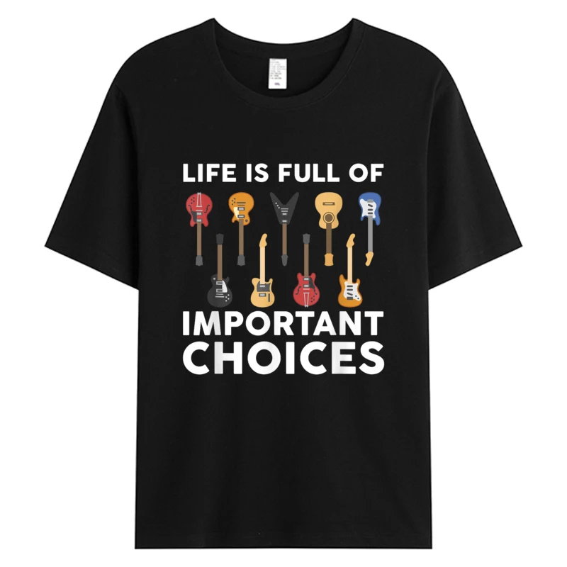 

2025 Funny Guitarist Guitar Player Tshirts Music Lover Gift For Men Women Short Sleeve Mens 100% Cotton Graphic T-Shirt