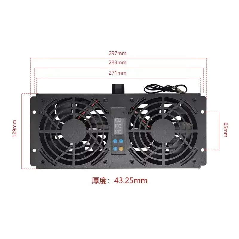 1pcs Cabinet fan, unit Intelligent temperature control Speed regulation Energy saving Noise reduction Exhaust cooling fan module