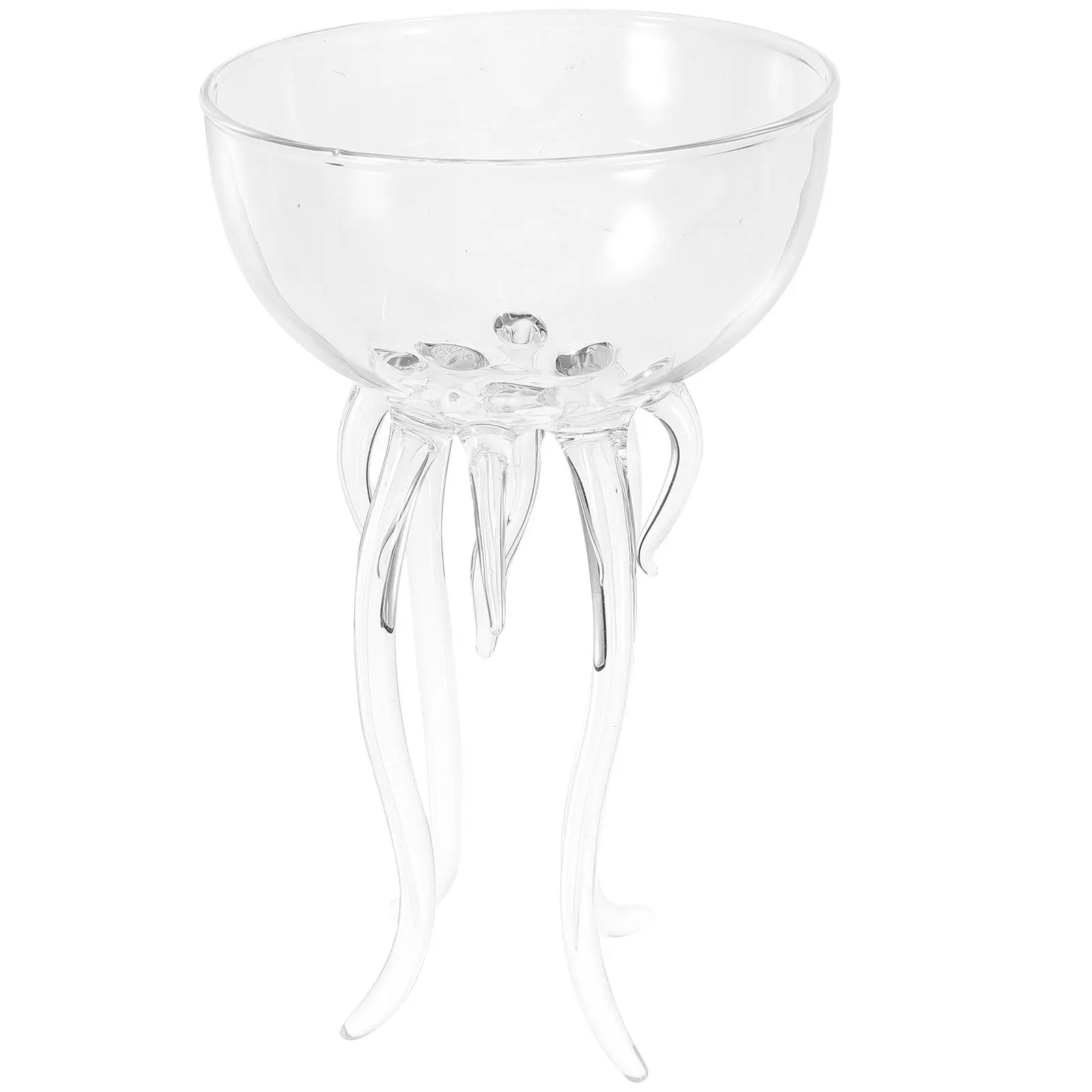 Unique Jellyfish Shaped Cocktail Glass Premium Laser Cut Thin Rim Wine Goblet for Parties Weddings Banquets Cocktail