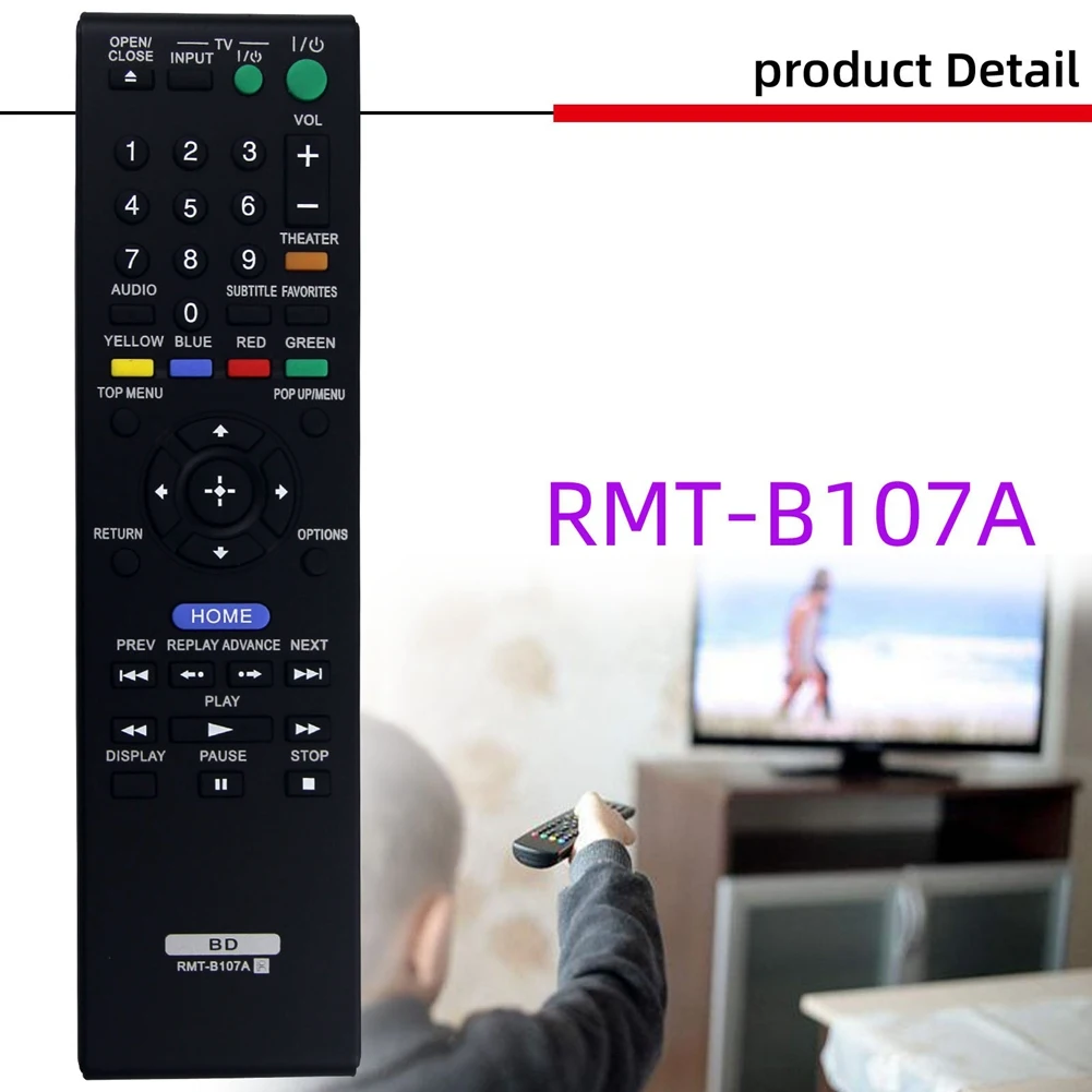 FFYY-Remote Control Replacemen RMT-B107A for Sony Blu-Ray Player BDP-S570 BDP-S370 RMT-B107A BDP-BX57 BDP-BX37 BDP-S270
