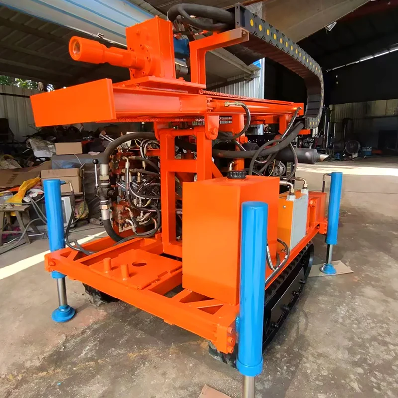 Customized Robust Mobile Drill Compatible with Mud Pumps Air Compressors Water Well Drilling Rig
