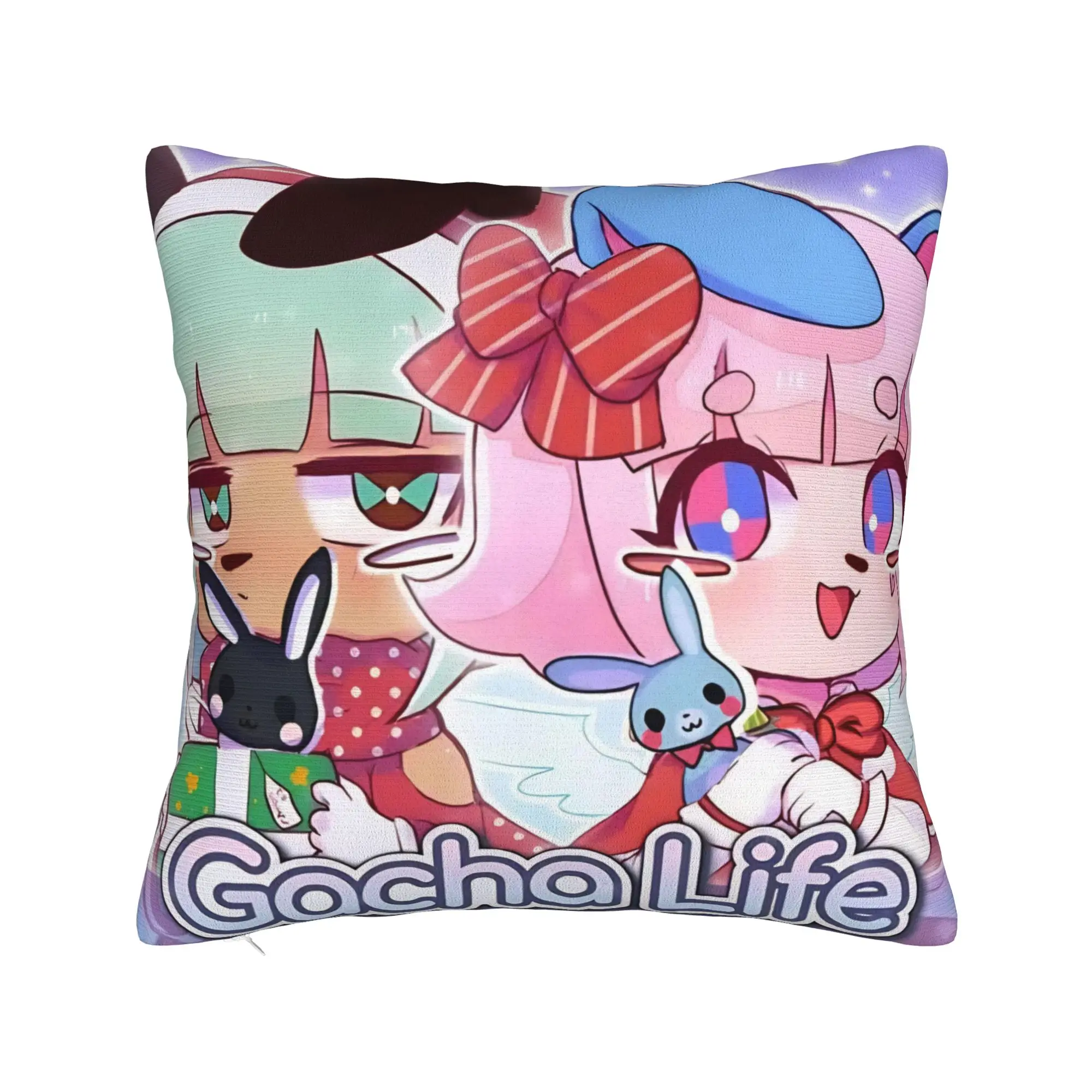 Decorative Pillow Cover Gacha Life Cartoon Product Home  Pillow Case Cover Zipper Multi-Size