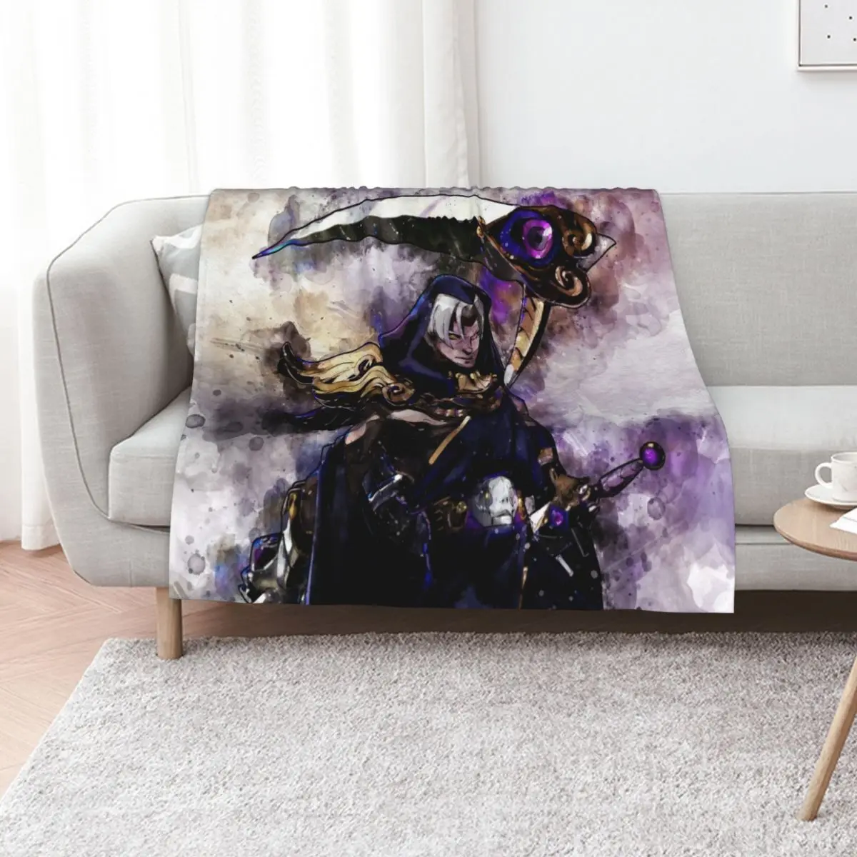 Thanatos - Hades (Watercolor) Throw Blanket Warm Large Comforter Plaid on the sofa Hairy For Decorative Sofa Blankets