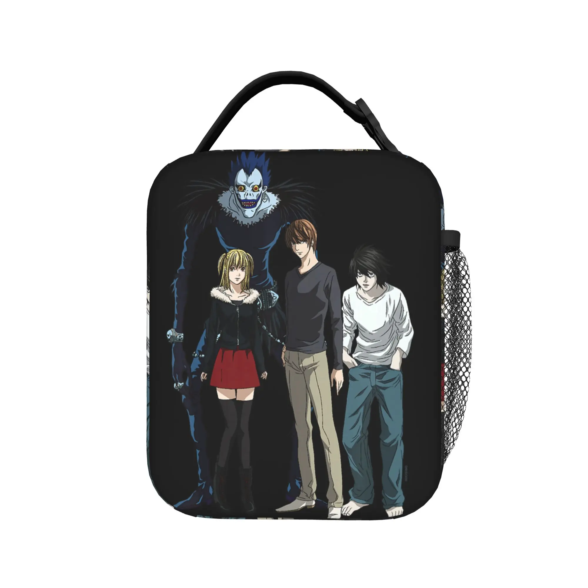 Bolsas de Almuerzo Aisladas con Personajes Principales de Death Note, Contenedor de Comida, Bolsa Refrigerante, Lonchera para la Escuela, Picnic, Hombres y Mujeres