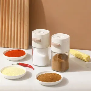 Glass Quantitative Seasoning Jar, Press-Type Salt Control Bottle, Kitchen Domestic Seasoning Can, Salt Jar Selada, 180ml 10 Main sales pot for seasoning - №3