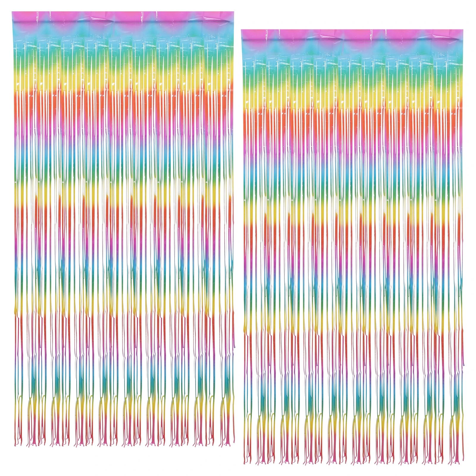 

2pcs Tinsel Curtains Fringe Curtain Colorful Streamer Backdrop Party Decorations Birthday Wedding Baby Shower Festival Door