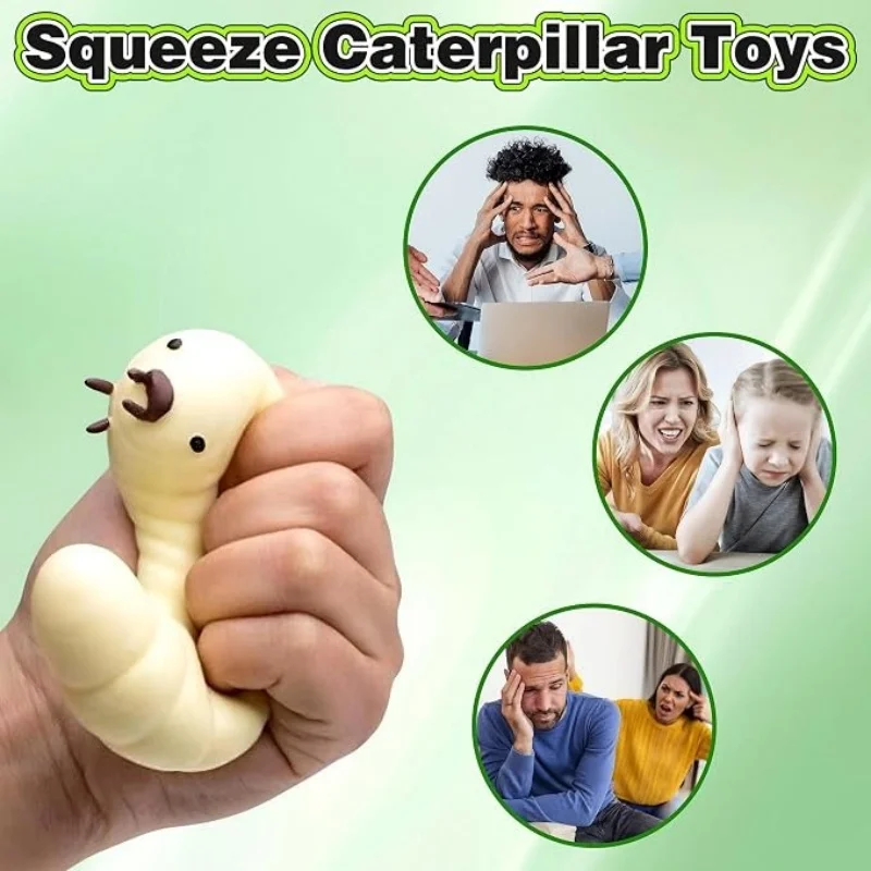 Animal Stress Relief Toy - Worm Funny Kneading Fidget Sensory Play Anxiety Relaxation For Children&Adult Toy