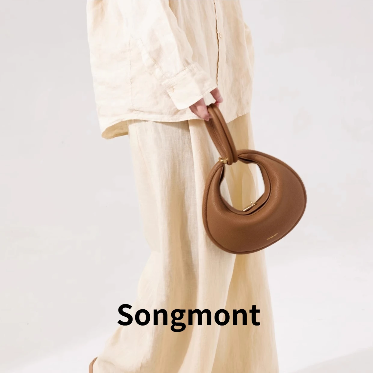 

Songmont Medium Crescent - Top Grain Leather Shoulder Bag with Lunar Charm