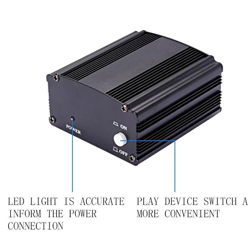 48V Phantom Power Adapter XLR Cable For Condenser Microphone Studio Recording Phantom Power For BM 800 Condenser Mic