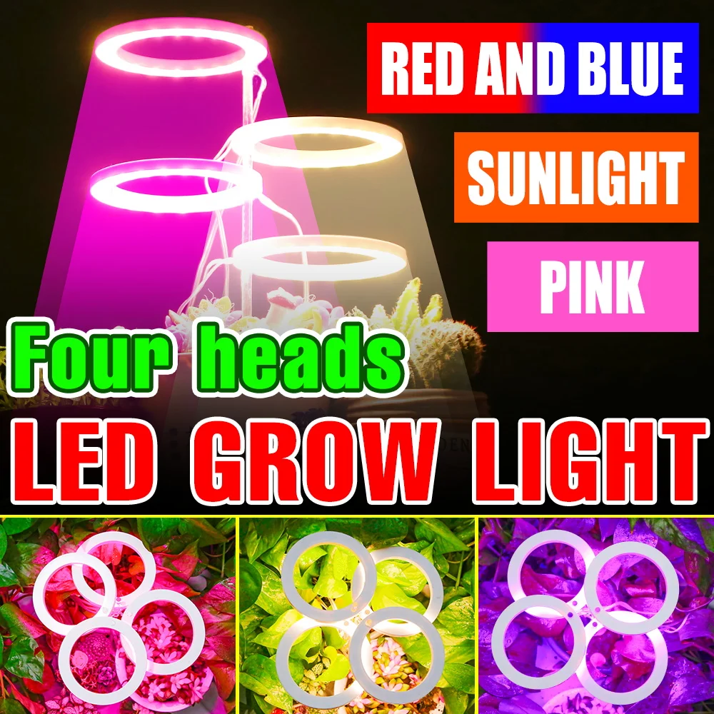 

Dimmable Plant Led Light Full Spectrum LED Grow Lamp Angel Ring Plant Grow Light Greenhouse USB Phytolamp Hydroponics Phyto Lamp