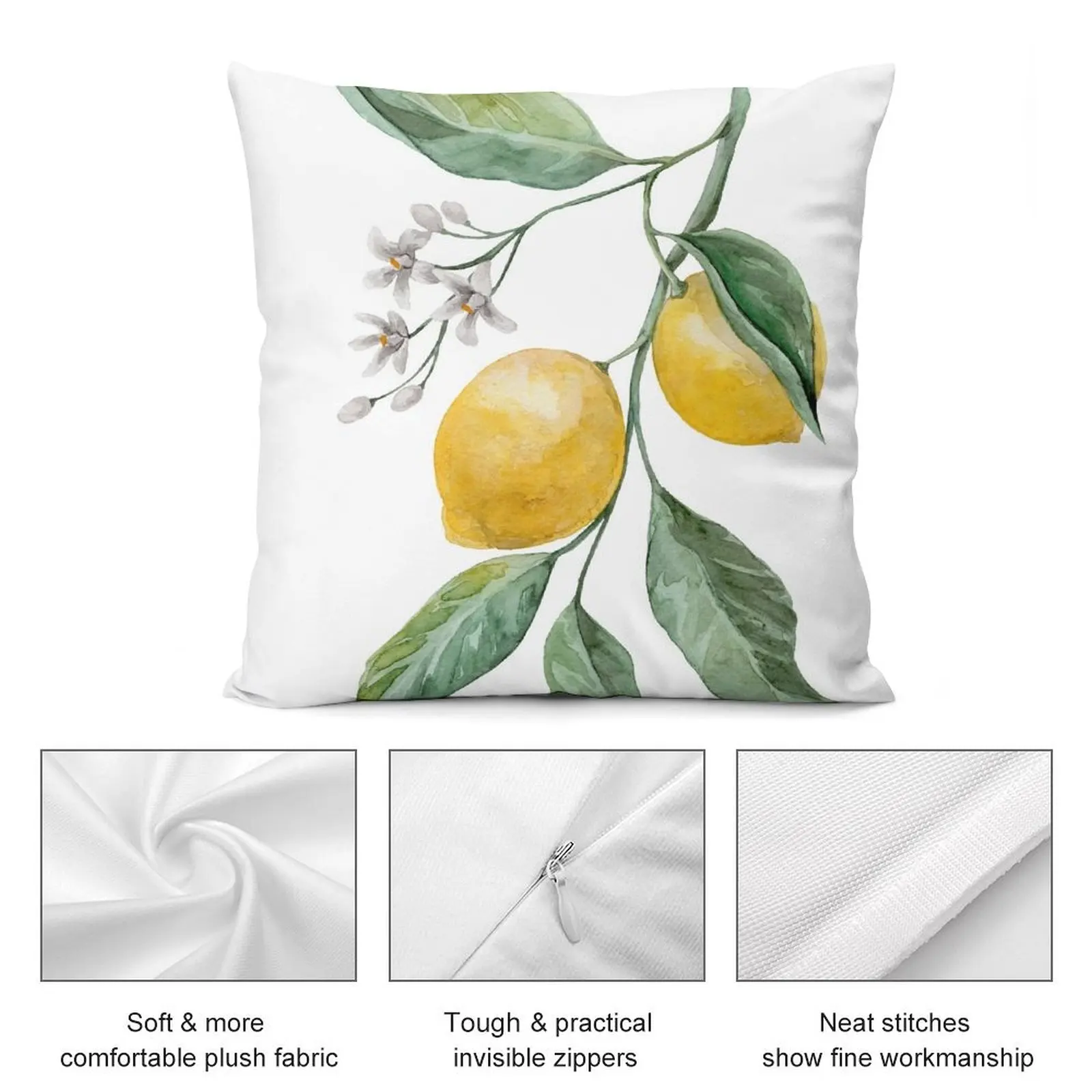 Lemon Branch Throw Pillow Throw Pillow Decorative Pillow Covers For Sofa Sofa Covers Cushion Child