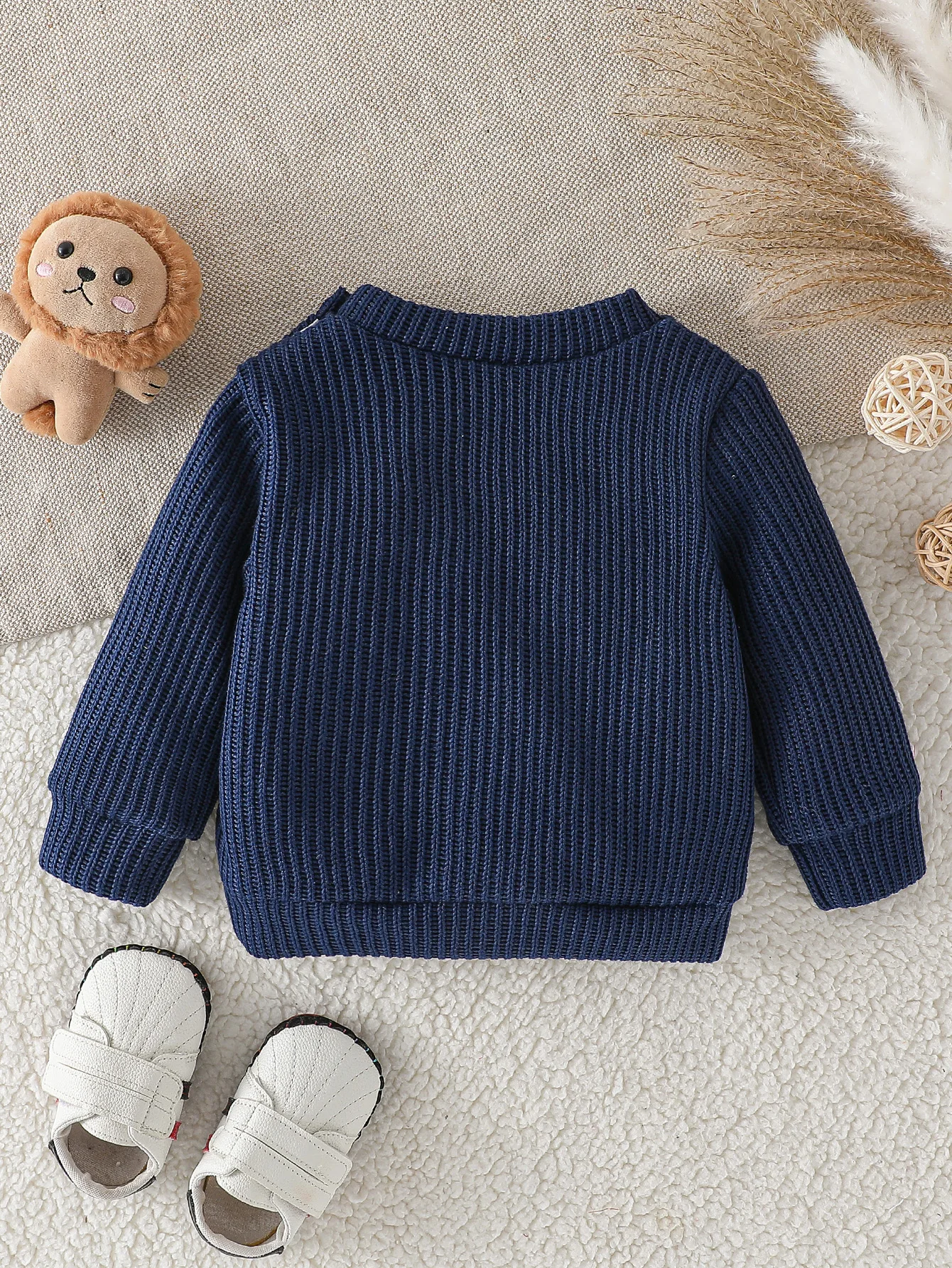 2024 Baby Boys Long Sleeve 3M-3Y Cute Cartoon Bear Sweater For Spring/ Fall Outwear  Clothing