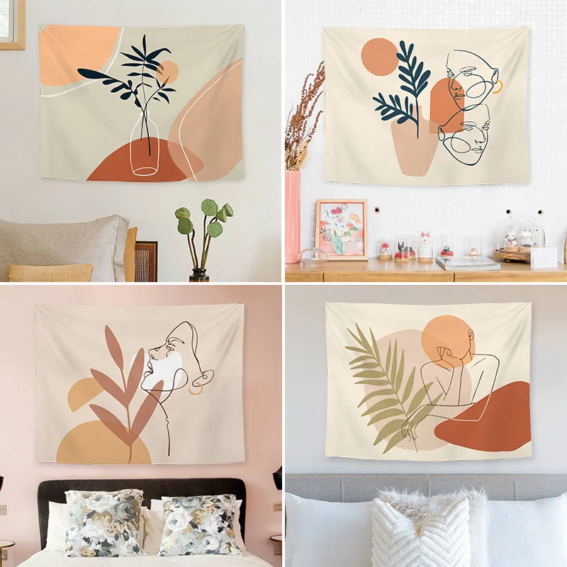 Abstract painting canvas photo tapestry dormitory bedroom bedside decoration fabric internet celebrity wall layout wall fabric