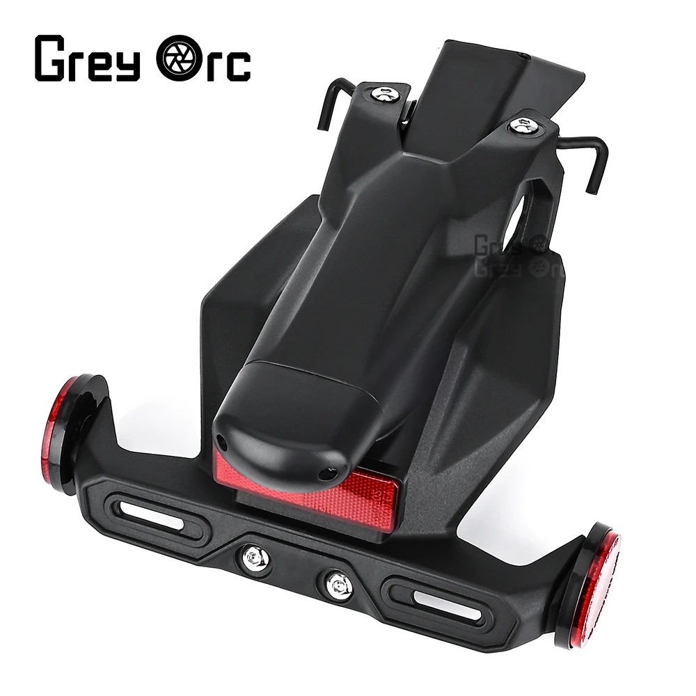 لوحة ترخيص واقي الطين الخلفي للدراجة النارية مع حامل مصباح الانعطاف LED لملحقات Kawasaki Z400 Ninja400 2018-2023