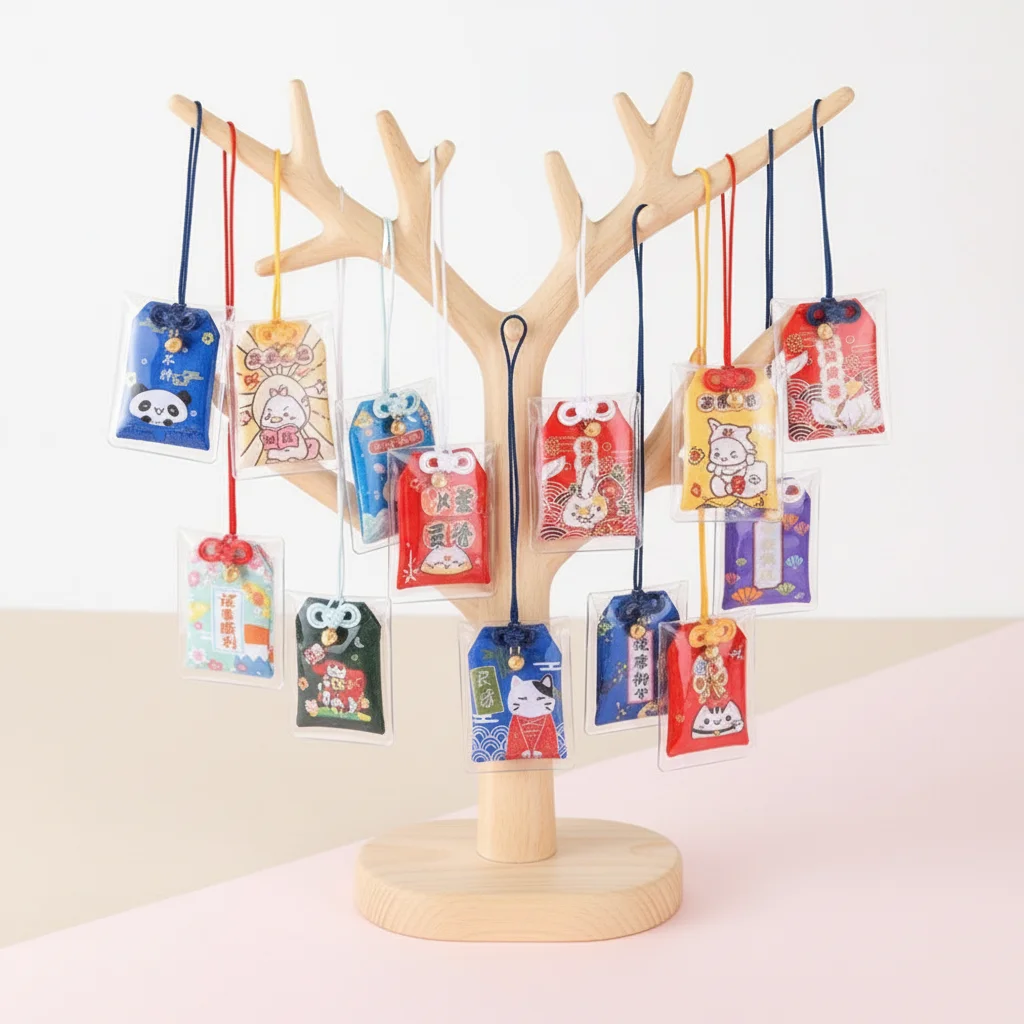 1 Pcs Japanese Prayer Lucky Charm Omamori Pray Fortune Chinese Pendant Imperial Amulet Success Couple Keychain Friend Kid Gift