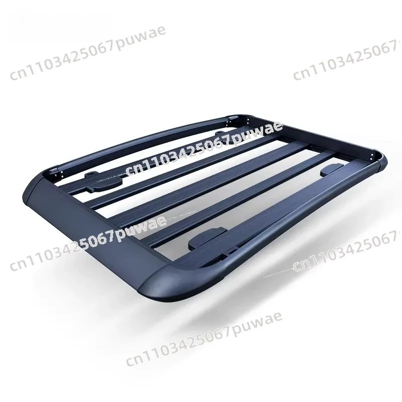 No-Assembly Aluminum Alloy Lockable Roof Rack Basket Luggage Tray Carrier for Self-Driving Travel Car Exterior Accessory