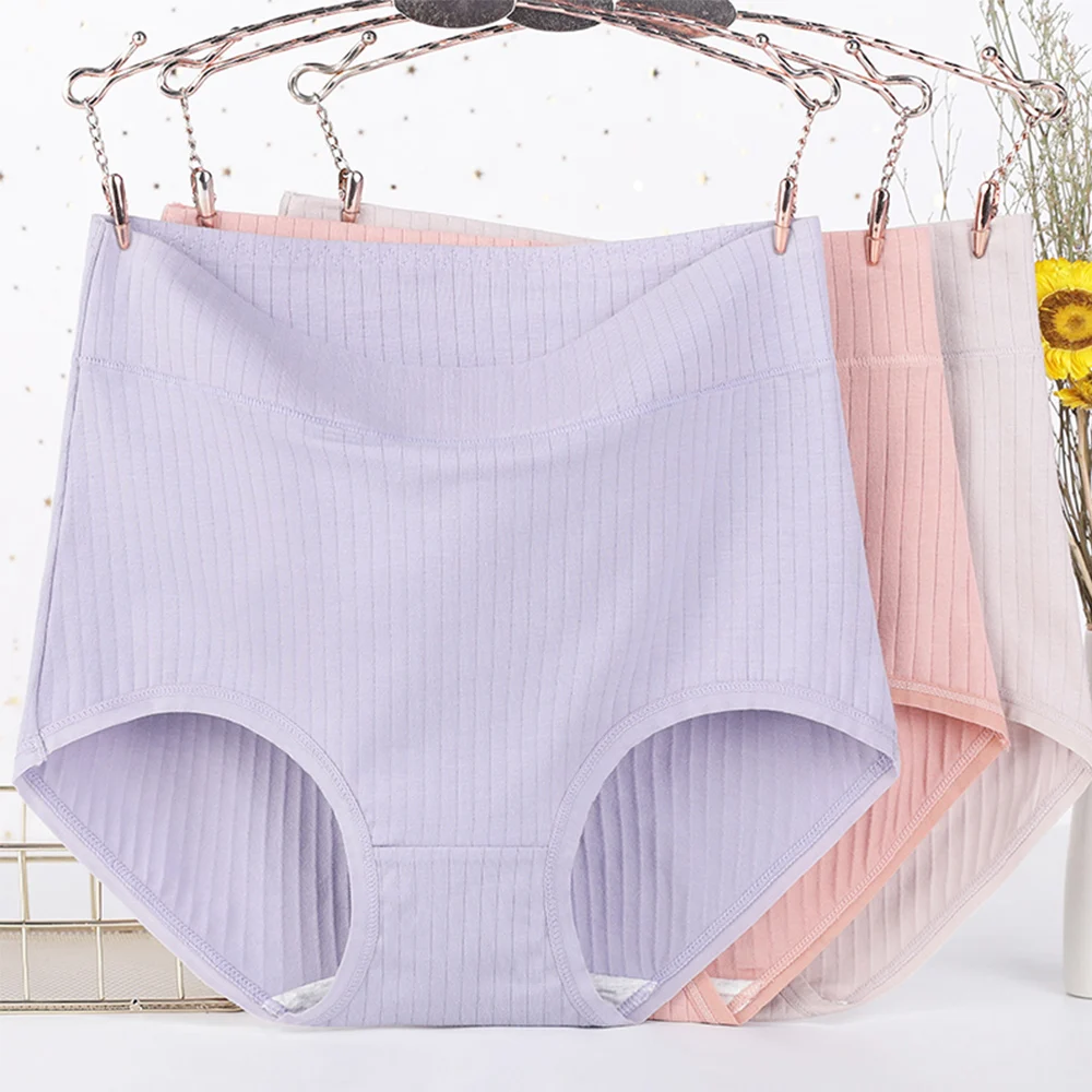 3 Pcs Women's Big Size Briefs Cotton Undies Underwear Large Panties Underpants Fit Weight 40-100 KG XL 2XL 3XL 4XL 5XL 6XL