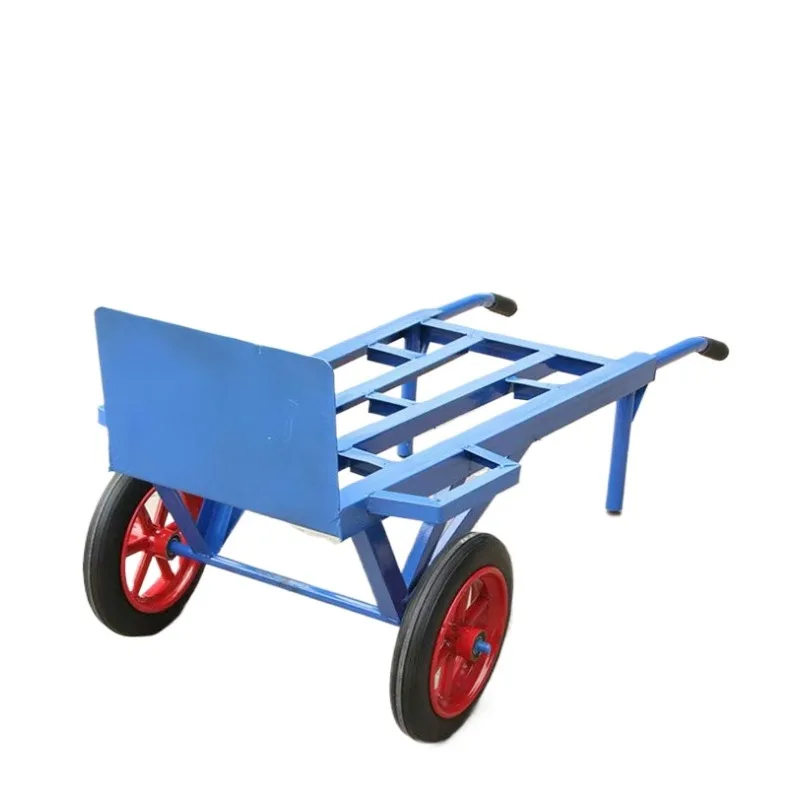 Сверхмощная стальная ручная тележка, грузоподъемность 250 кг, промышленная тележка с пневматическими колесами для строительной площадки