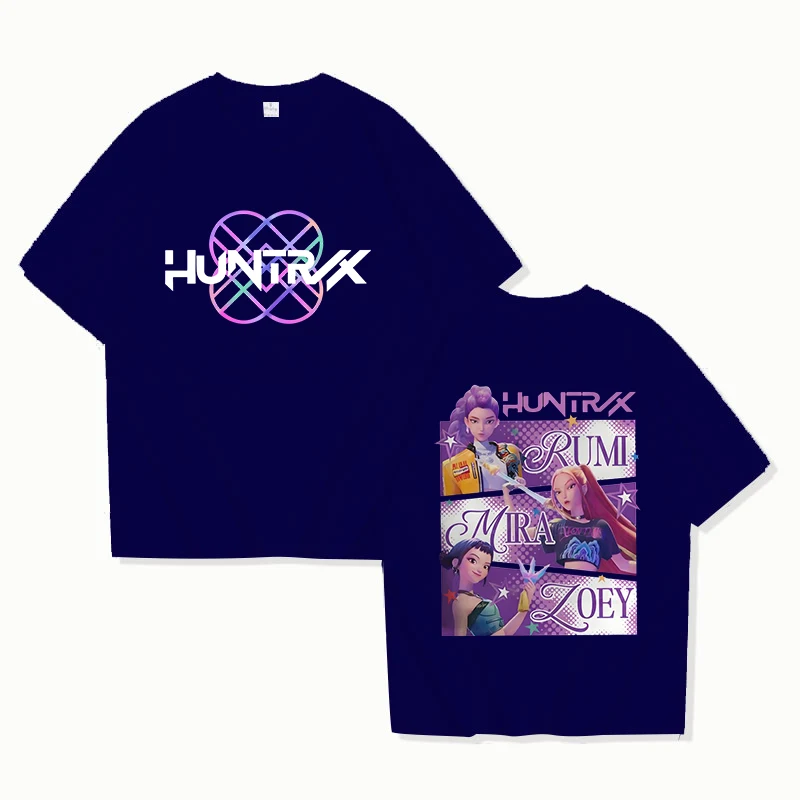 New Hot Kpop Demon Hunters T-shirts Mira Rumi Zoey Huntrix Fashion Women Girls Summer Tee Shirt Unisex Casual Short Sleeve Tops image 2