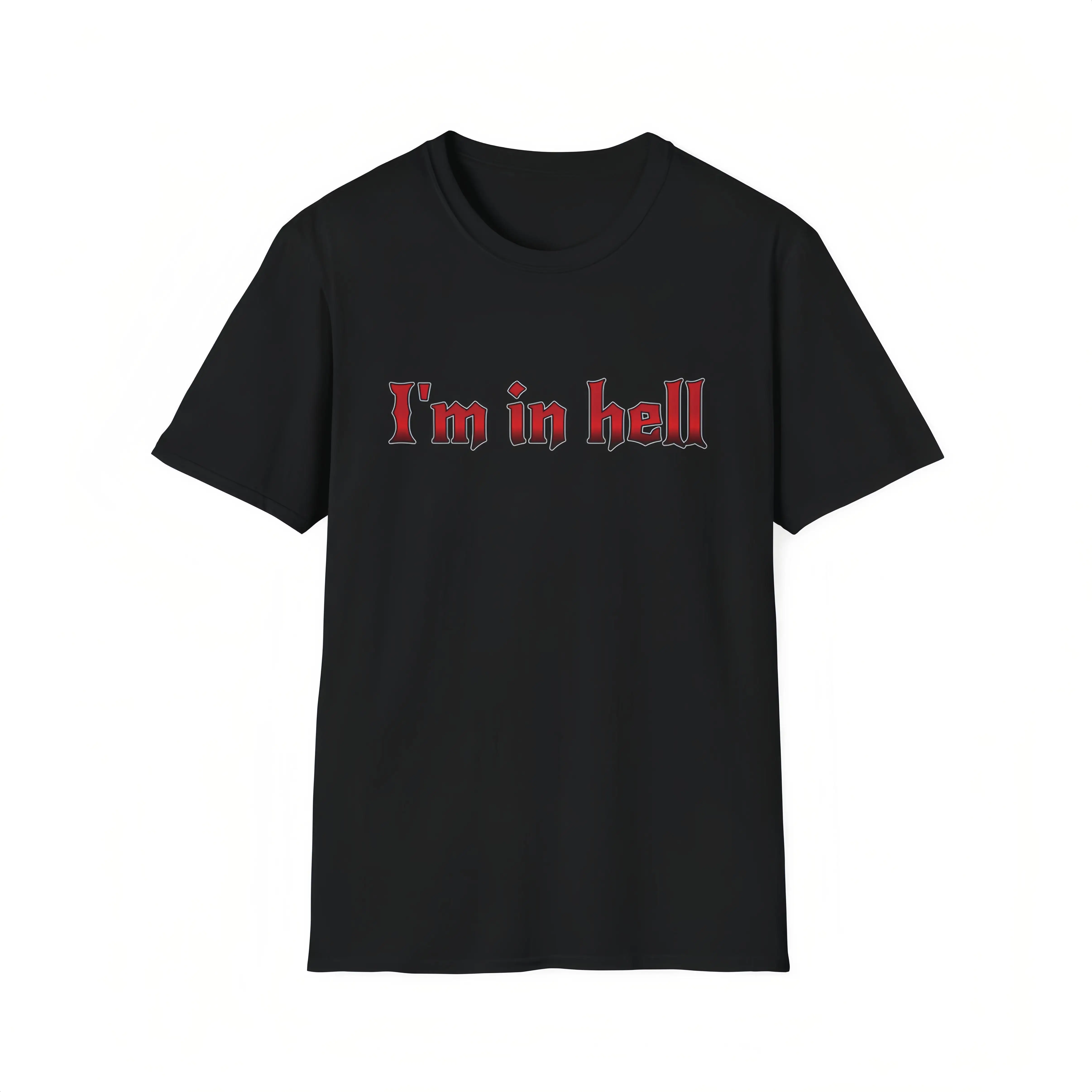 

Funny "I'm in Hell" T-Shirt, Sarcastic Quote Graphic Tee, Men's Humorous Saying Top, Gothic Streetwear, Novelty Gift