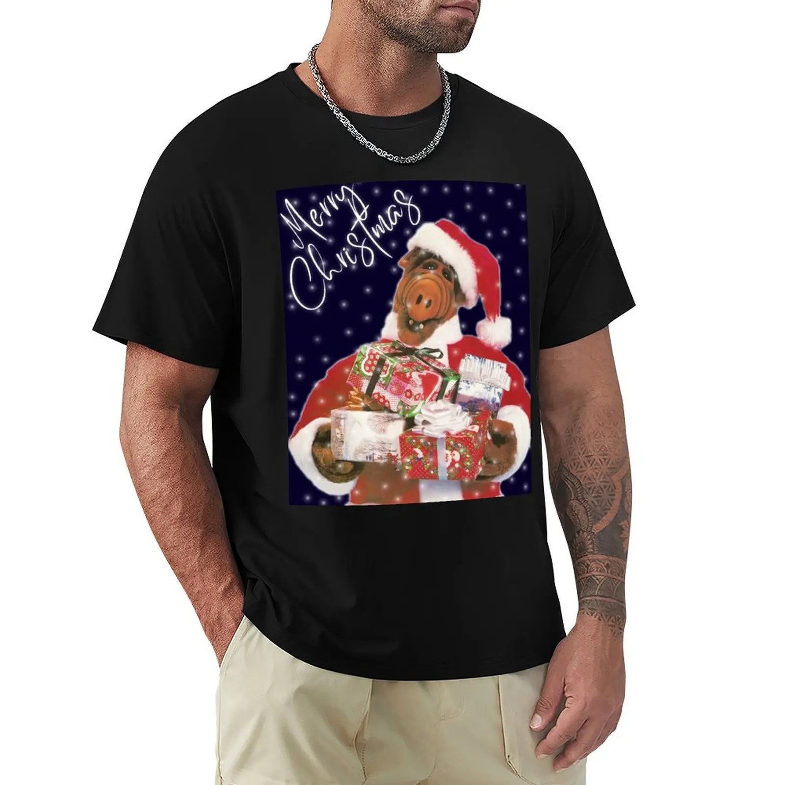 

ALF Christmas T-Shirt Street Fashion Casual Tee Shirt